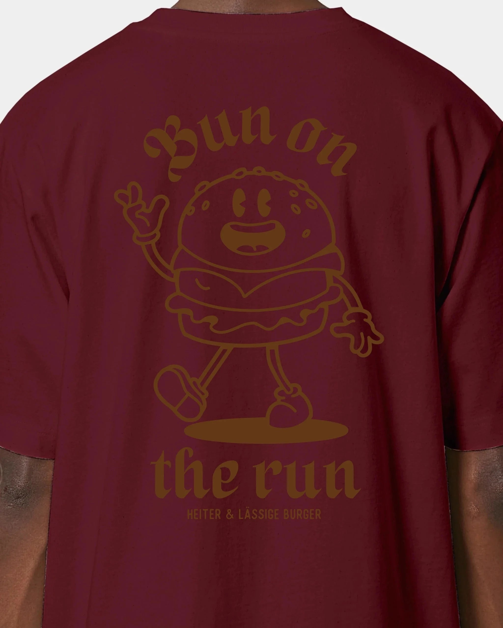 Schmidt Digitaldruck GmbH T-Shirt "Bun on the run" Oversized / Burgundy / XXS - aus nachhaltiger und fairer Produktion