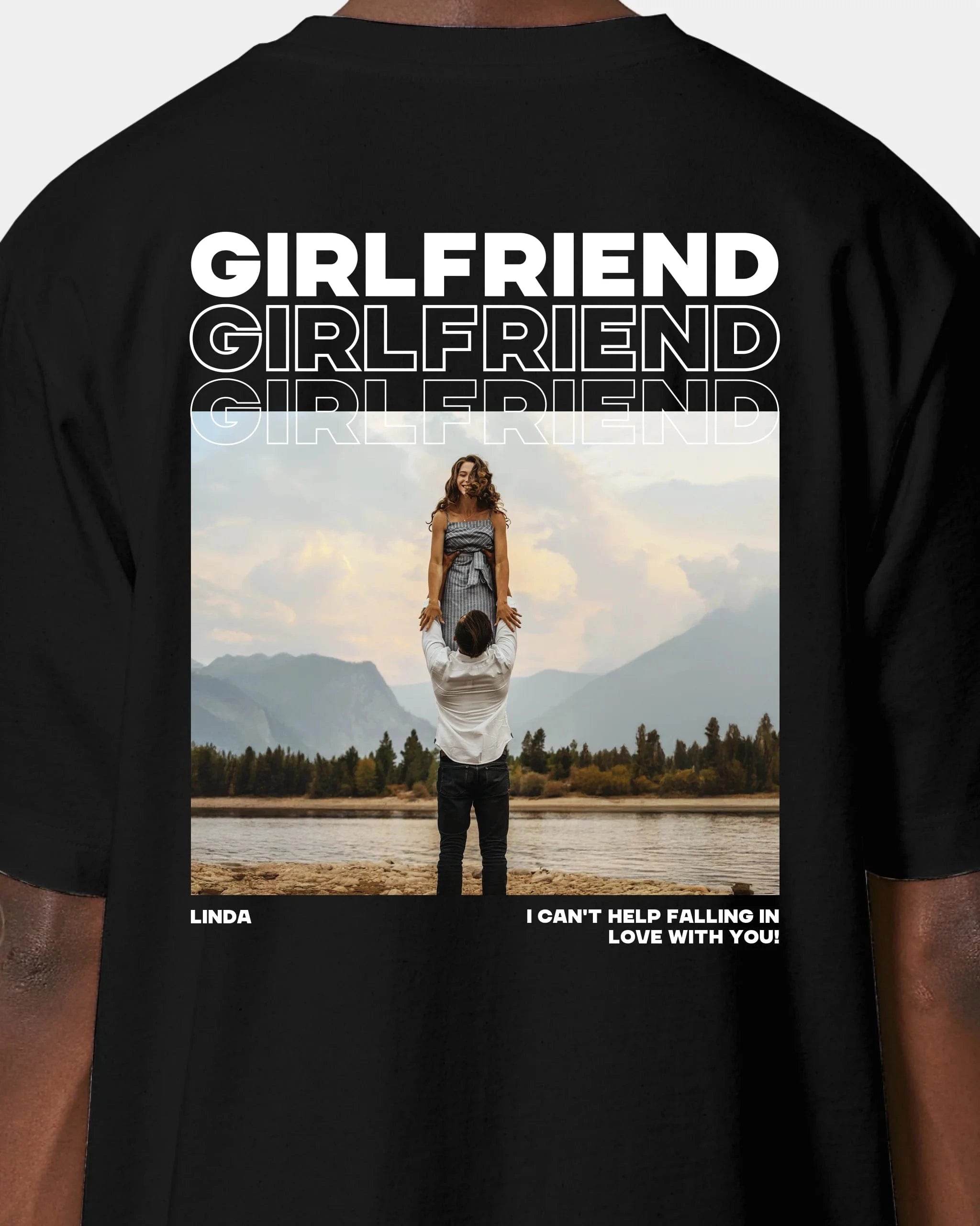 Schmidt Digitaldruck GmbH T-Shirt "Couple" Oversized / Schwarz / XXS - aus nachhaltiger und fairer Produktion