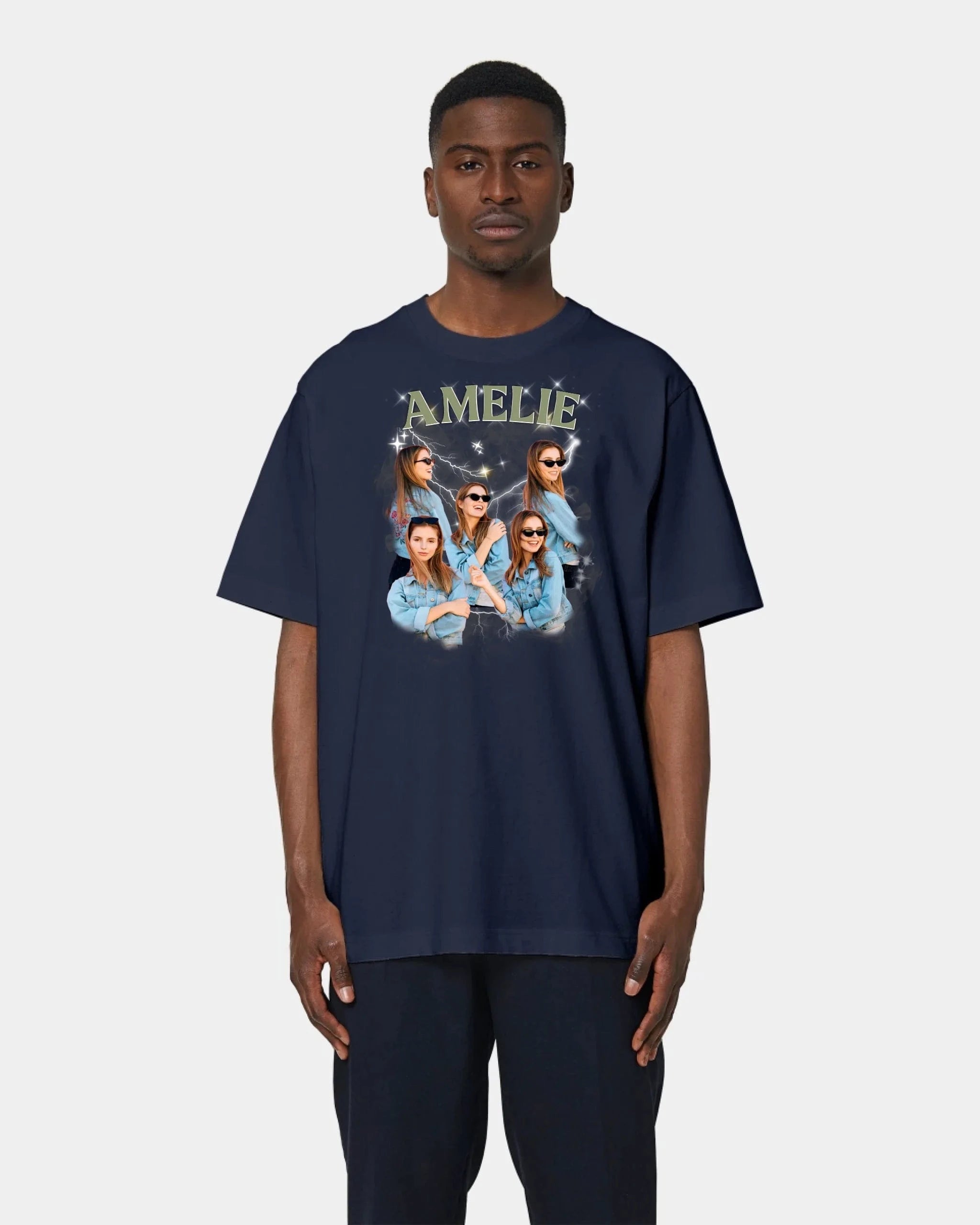 Schmidt Digitaldruck GmbH T-Shirt "Custom Bootleg" Oversized / French Navy / XXS - aus nachhaltiger und fairer Produktion