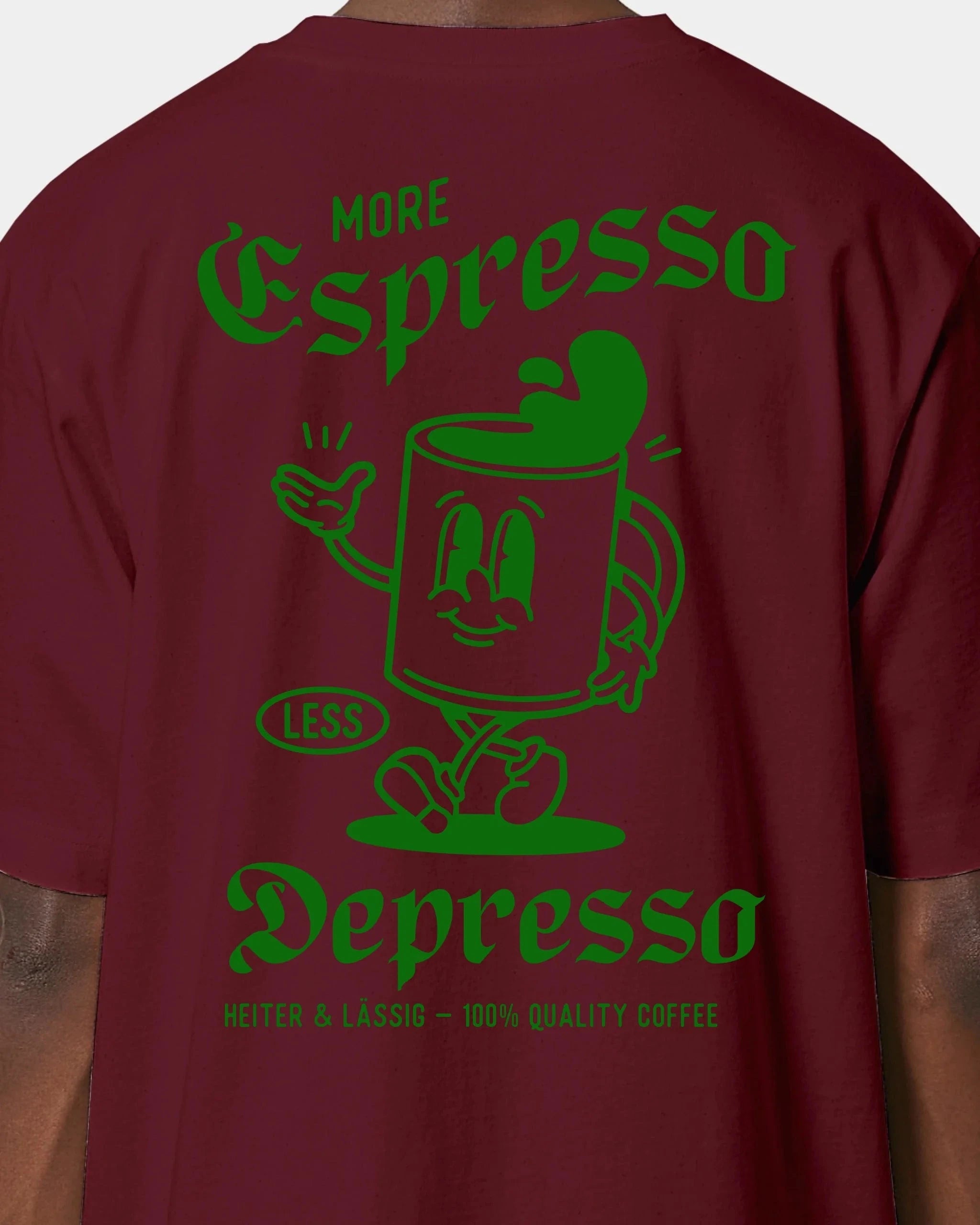 Schmidt Digitaldruck GmbH T-Shirt "Espresso" Oversized / Burgundy / XXS - aus nachhaltiger und fairer Produktion