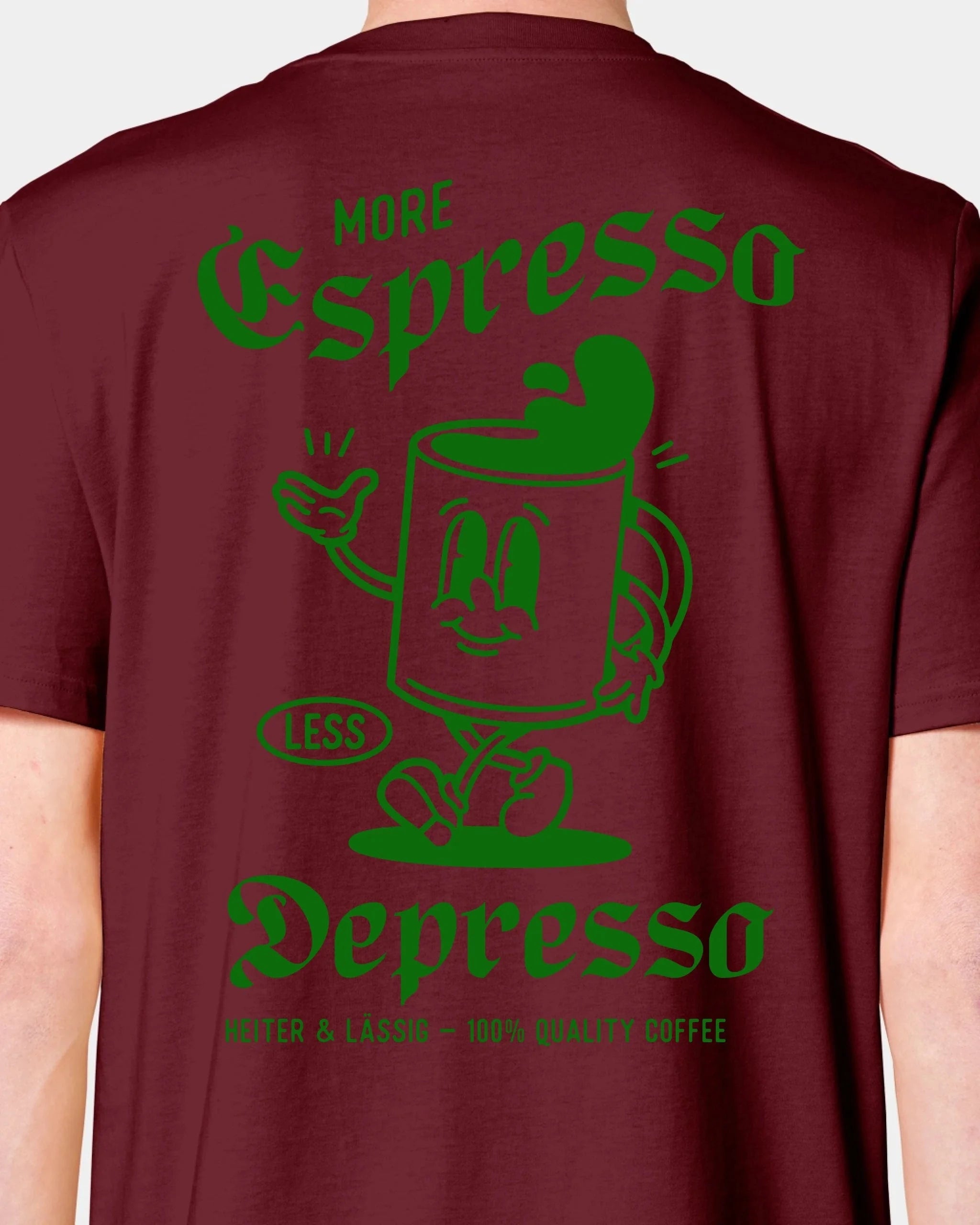 Schmidt Digitaldruck GmbH T-Shirt "Espresso" Unisex / Burgundy / XXS - aus nachhaltiger und fairer Produktion