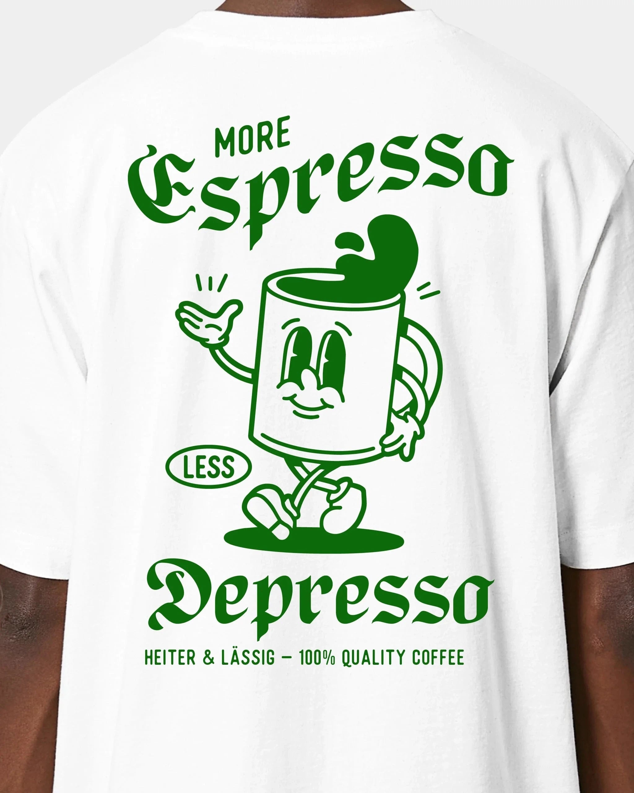 Schmidt Digitaldruck GmbH T-Shirt "Espresso" Oversized / Weiß / XXS - aus nachhaltiger und fairer Produktion