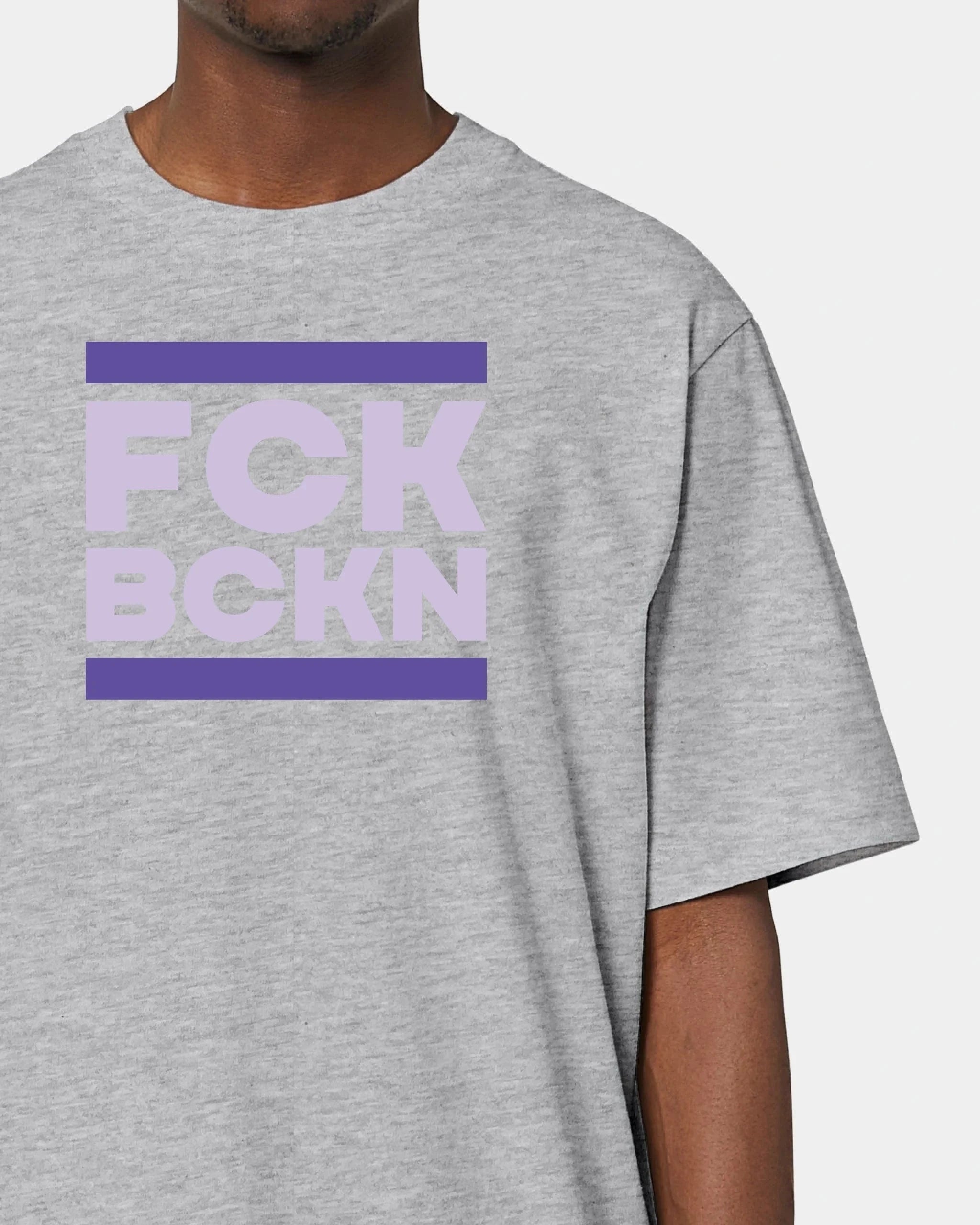 Schmidt Digitaldruck GmbH T-Shirt "FCK BCKN" Oversized / Heather Grey / XXS - aus nachhaltiger und fairer Produktion