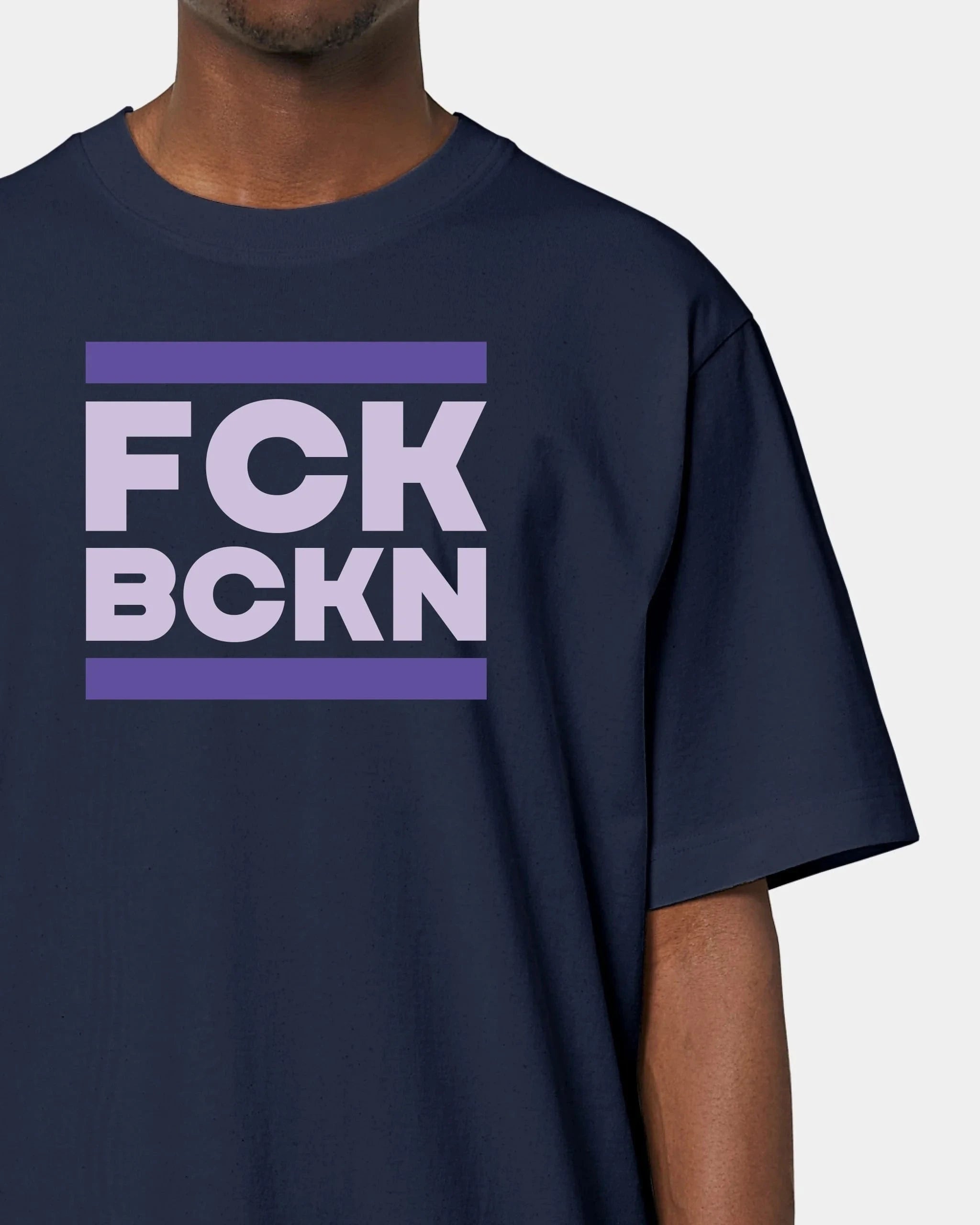 Schmidt Digitaldruck GmbH T-Shirt "FCK BCKN" Oversized / French Navy / XXS - aus nachhaltiger und fairer Produktion