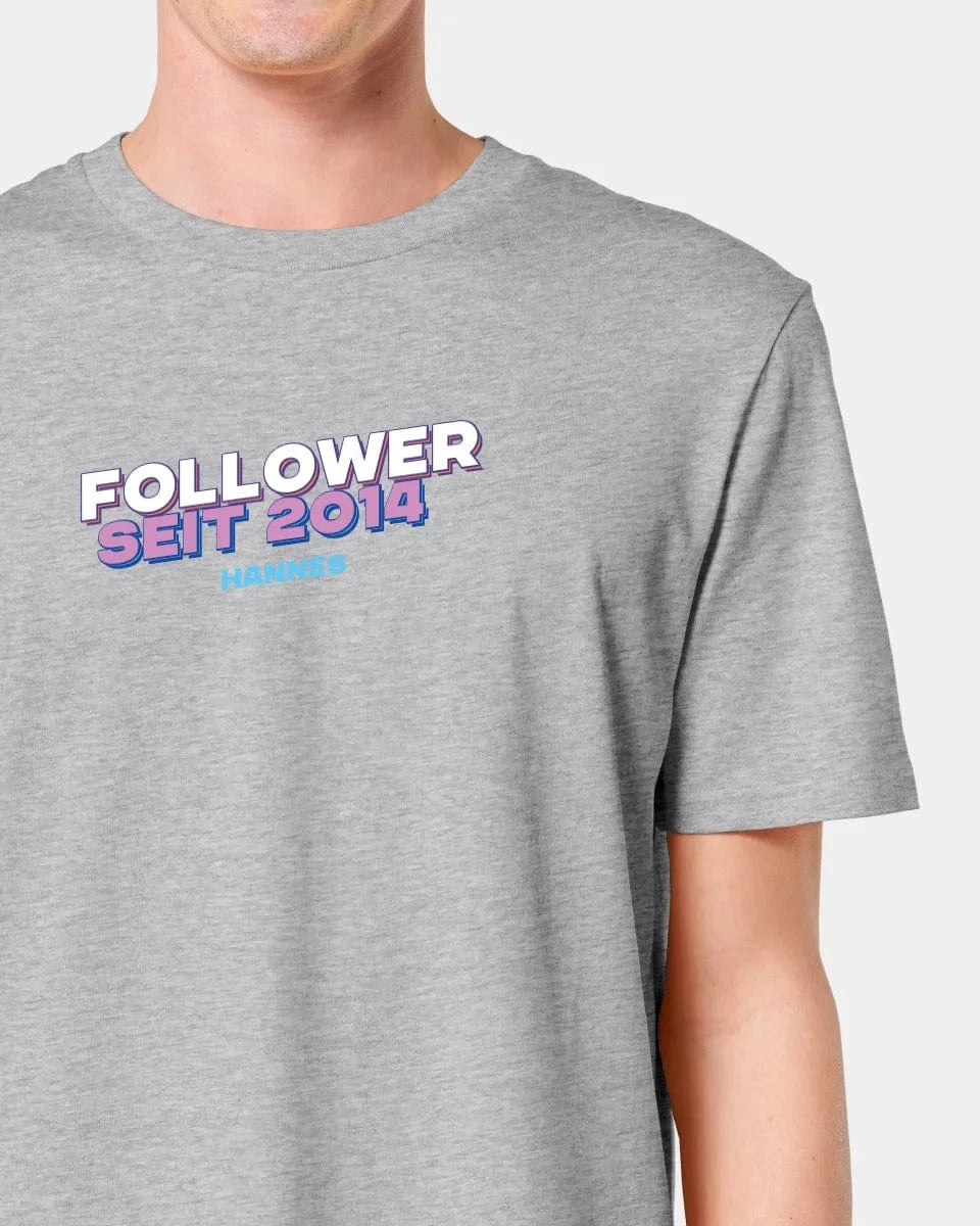 Schmidt Digitaldruck GmbH T-Shirt "Follower" Unisex / Heather Grey / XXS - aus nachhaltiger und fairer Produktion