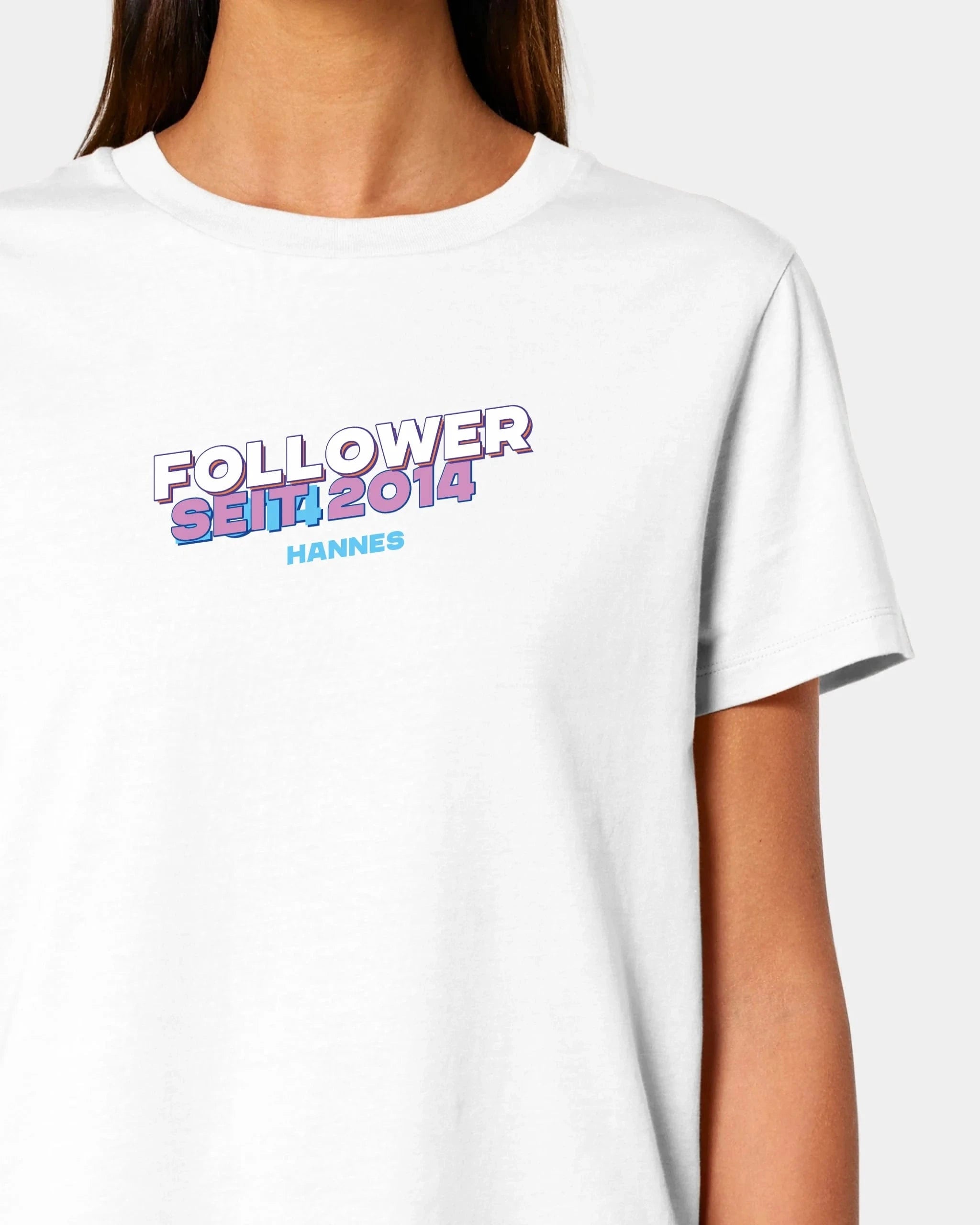 Schmidt Digitaldruck GmbH T-Shirt "Follower" Damen / Weiß / XS - aus nachhaltiger und fairer Produktion