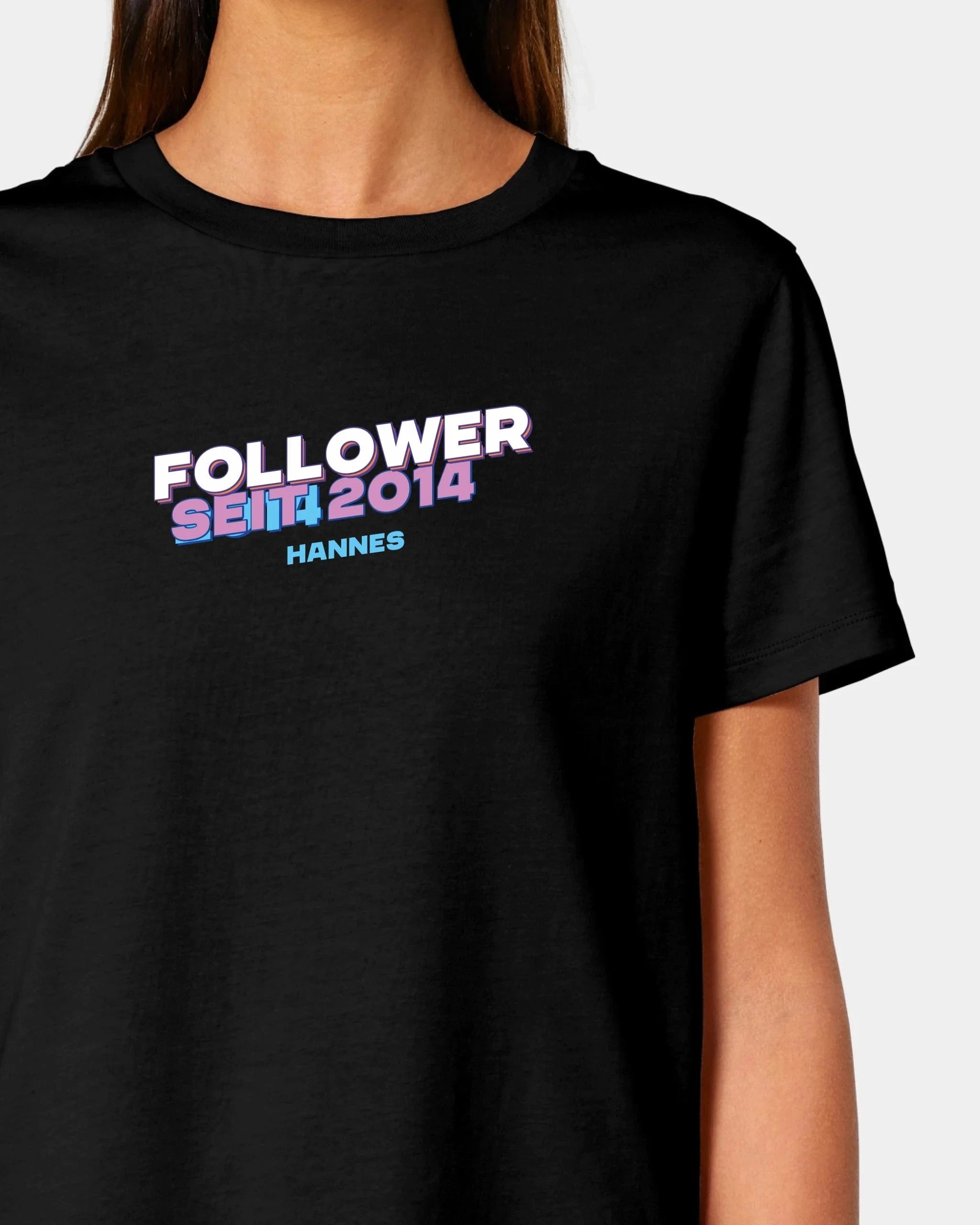 Schmidt Digitaldruck GmbH T-Shirt "Follower" Damen / Schwarz / XS - aus nachhaltiger und fairer Produktion