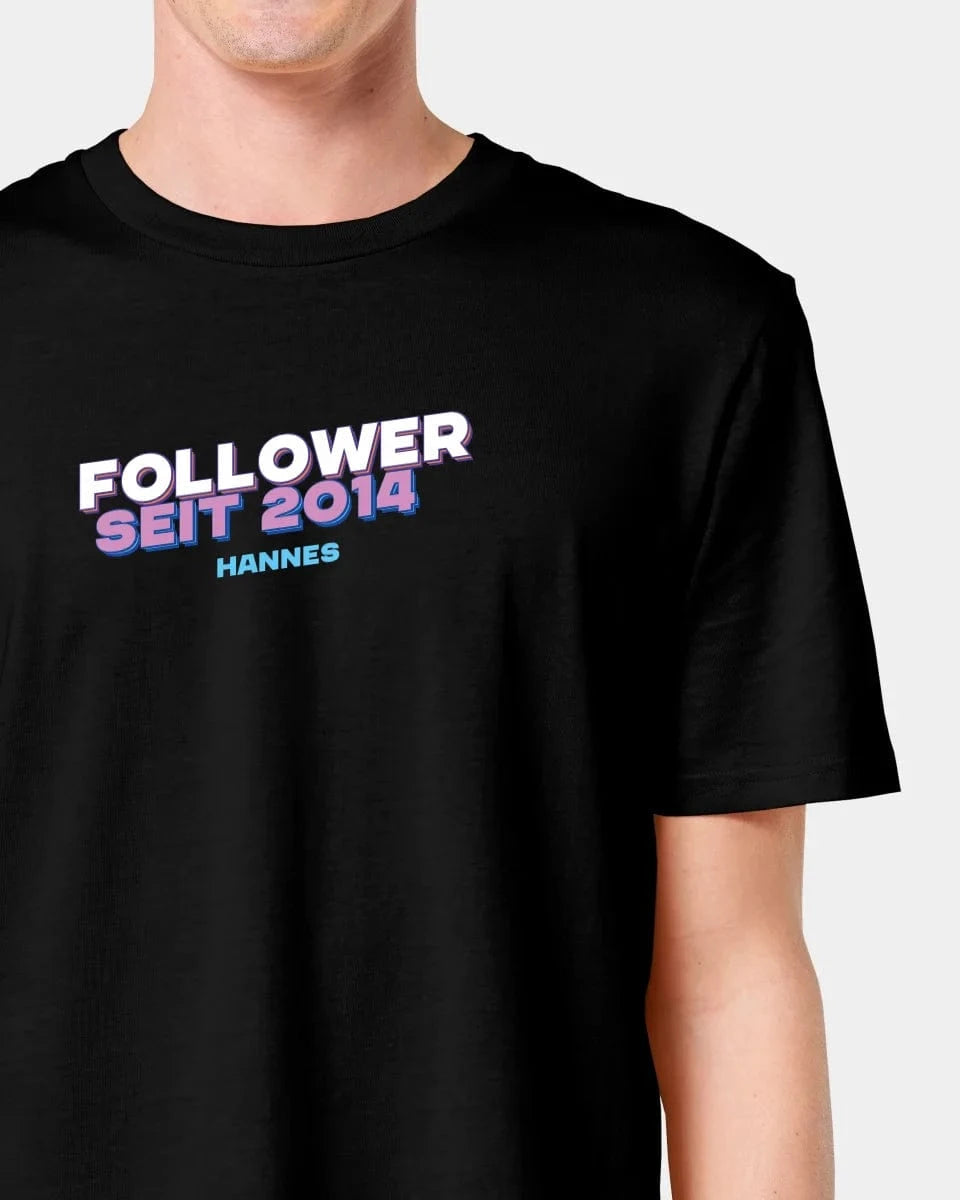 Schmidt Digitaldruck GmbH T-Shirt "Follower" Unisex / Schwarz / XXS - aus nachhaltiger und fairer Produktion