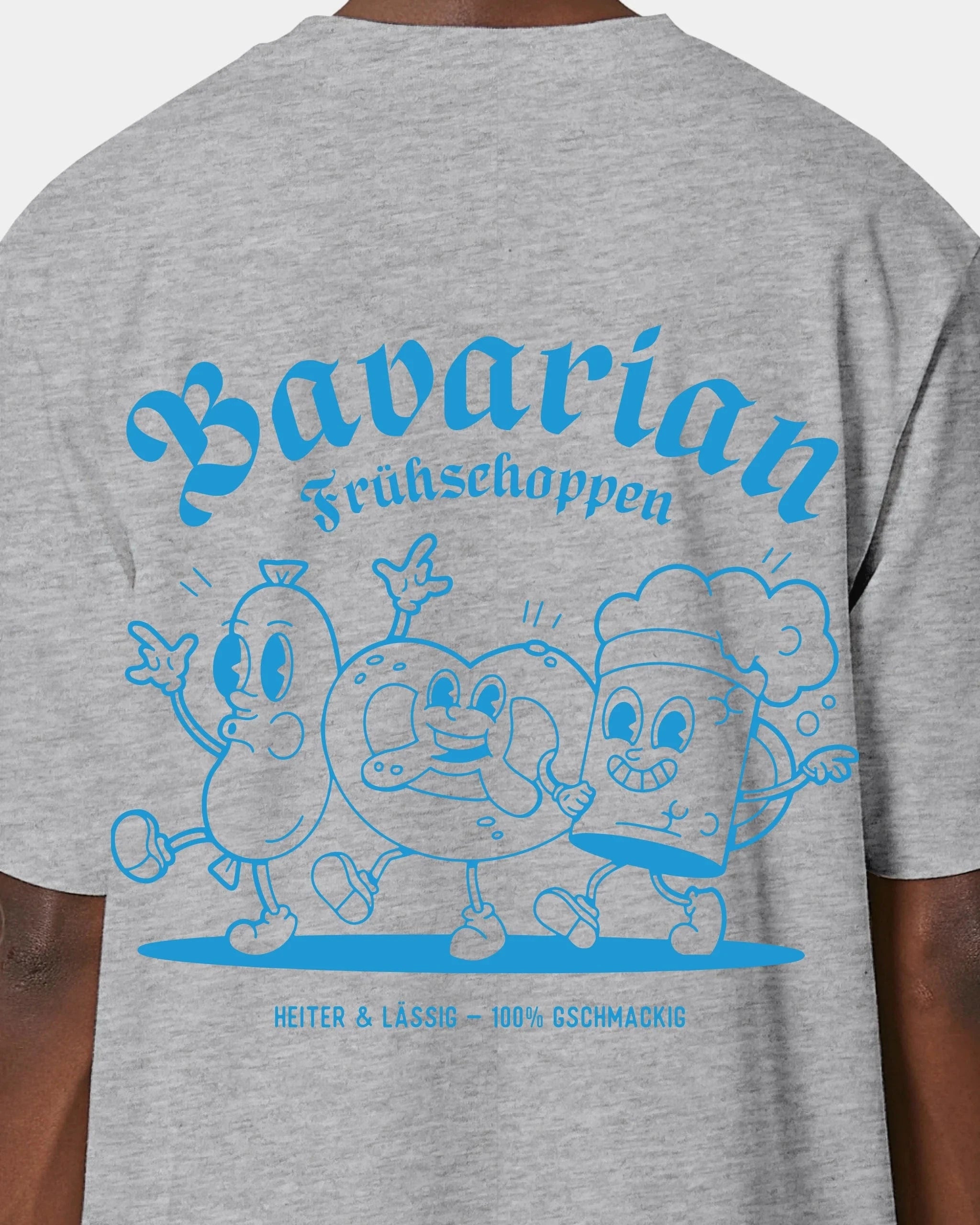 Schmidt Digitaldruck GmbH T-Shirt "Frühschoppen" Oversized / Heather Grey / XXS - aus nachhaltiger und fairer Produktion