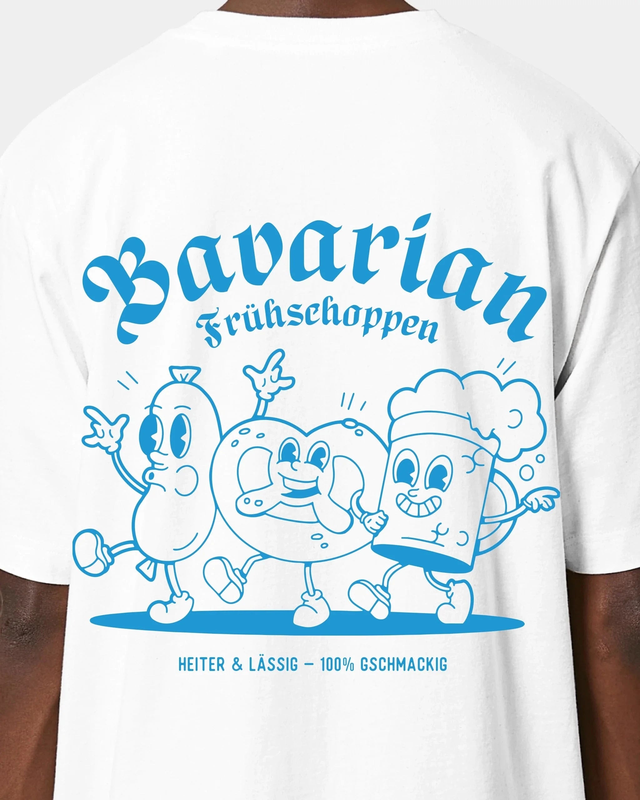 Schmidt Digitaldruck GmbH T-Shirt "Frühschoppen" Oversized / Weiß / XXS - aus nachhaltiger und fairer Produktion