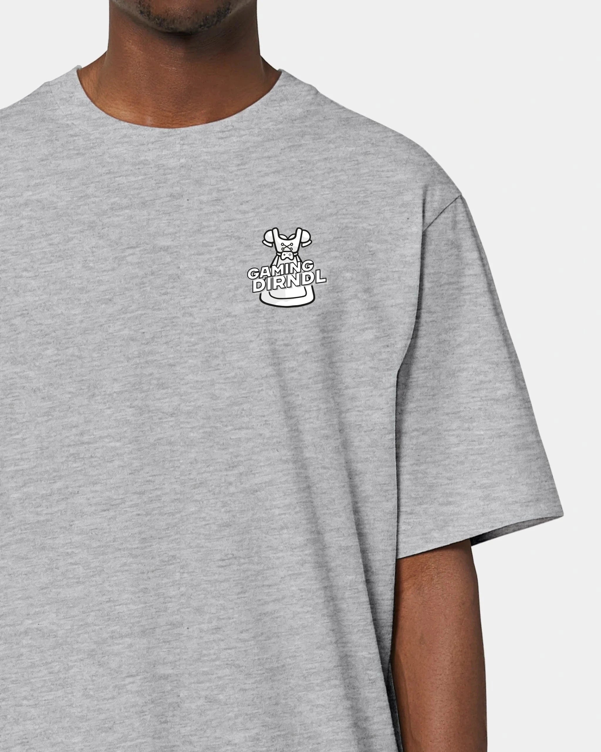Schmidt Digitaldruck GmbH T-Shirt "GamingDirndl" Oversized / Heather Grey / XXS - aus nachhaltiger und fairer Produktion
