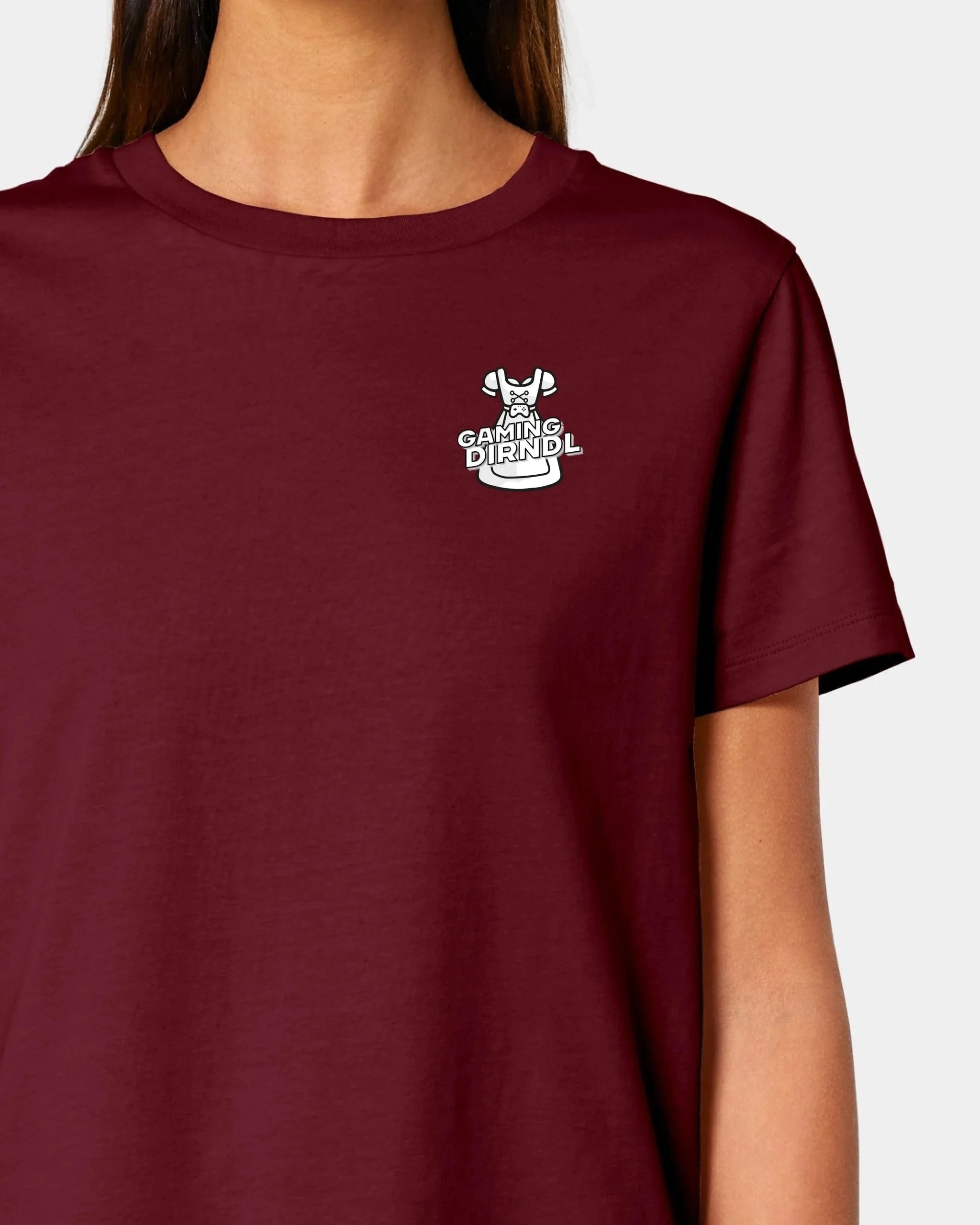 Schmidt Digitaldruck GmbH T-Shirt "GamingDirndl" Damen / Burgundy / XS - aus nachhaltiger und fairer Produktion