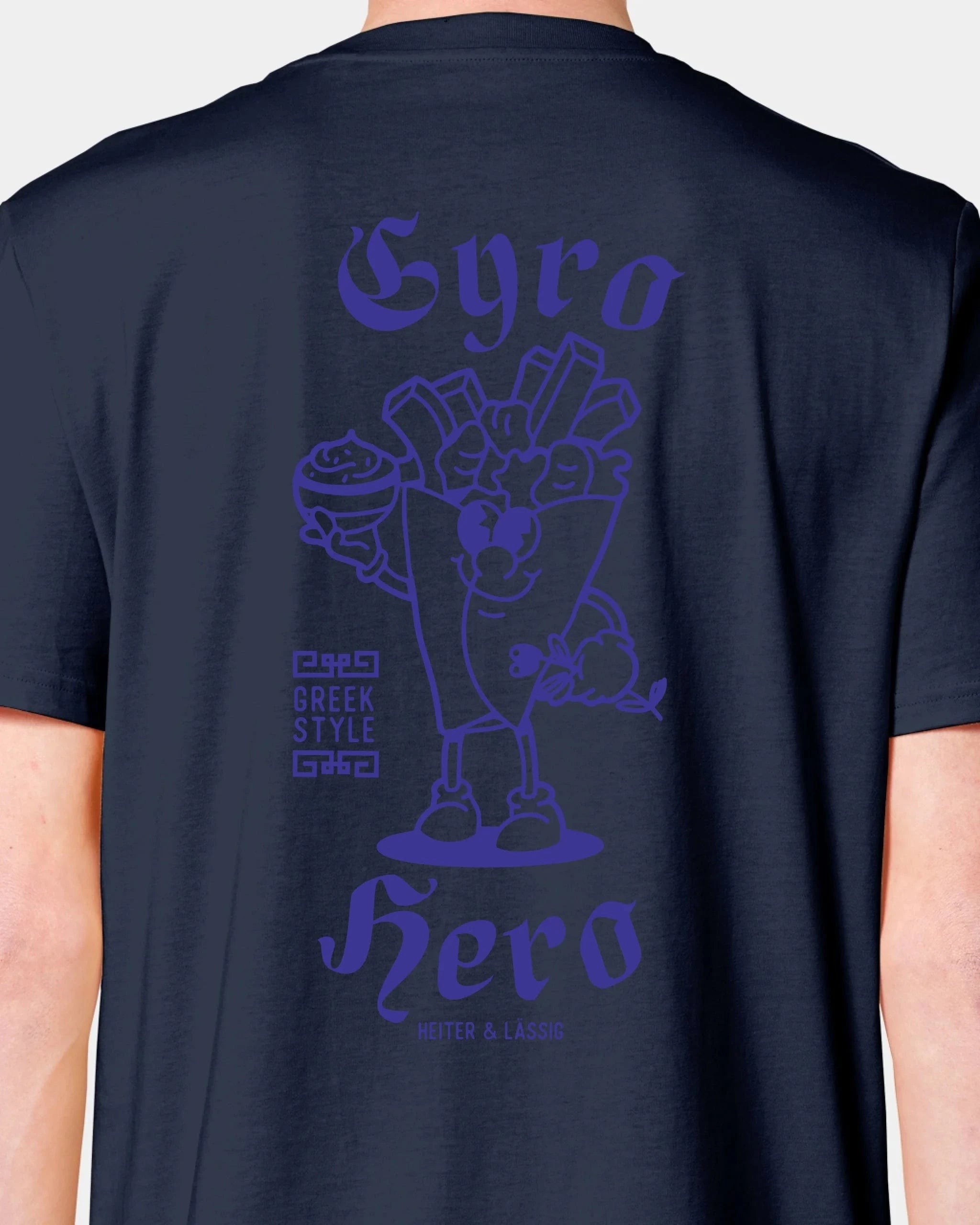 Schmidt Digitaldruck GmbH T-Shirt "Gyro Hero" Unisex / French Navy / XXS - aus nachhaltiger und fairer Produktion