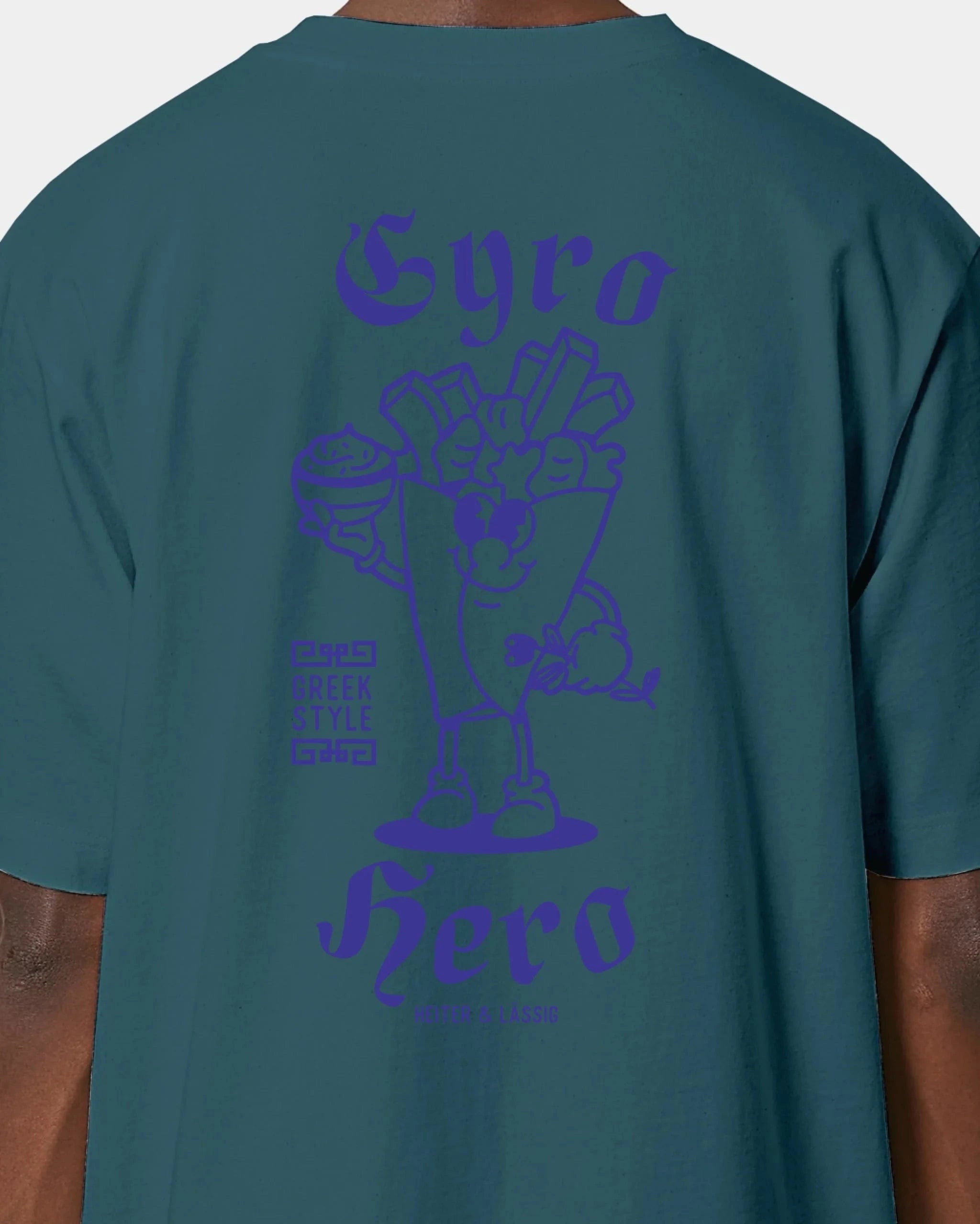 Schmidt Digitaldruck GmbH T-Shirt "Gyro Hero" Oversized / Stargazer / XXS - aus nachhaltiger und fairer Produktion