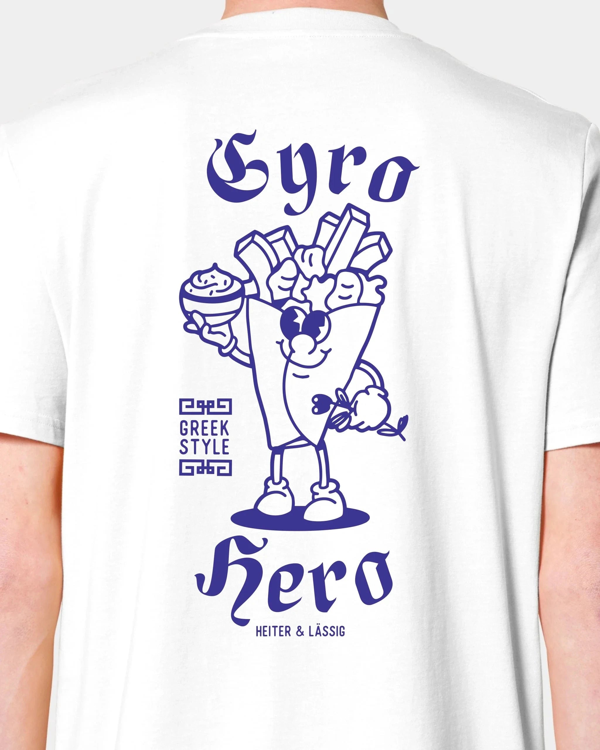 Schmidt Digitaldruck GmbH T-Shirt "Gyro Hero" Unisex / Weiß / XXS - aus nachhaltiger und fairer Produktion