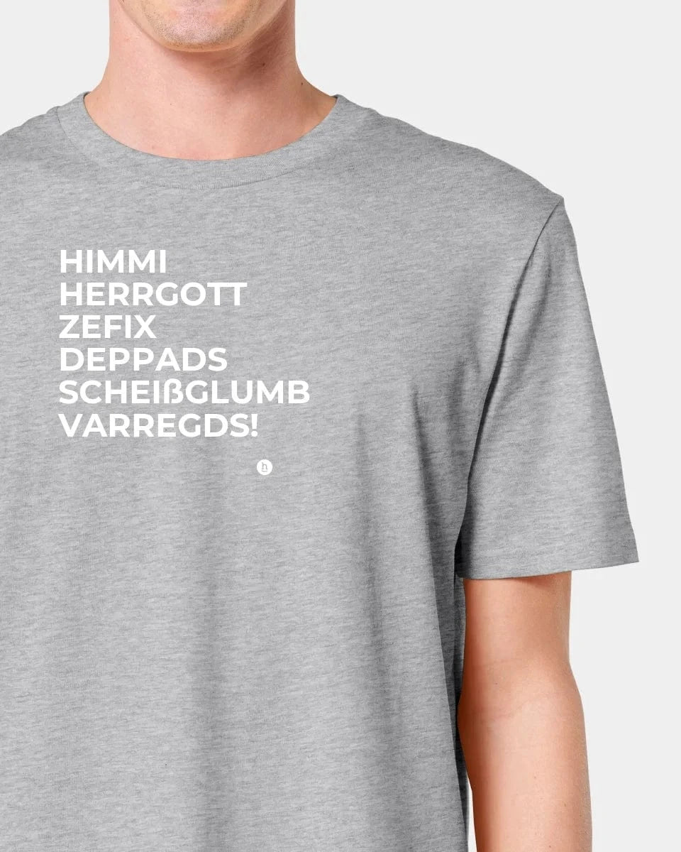 Schmidt Digitaldruck GmbH T-Shirt "Himmi Herrgott" Unisex / Heather Grey / XXS - aus nachhaltiger und fairer Produktion