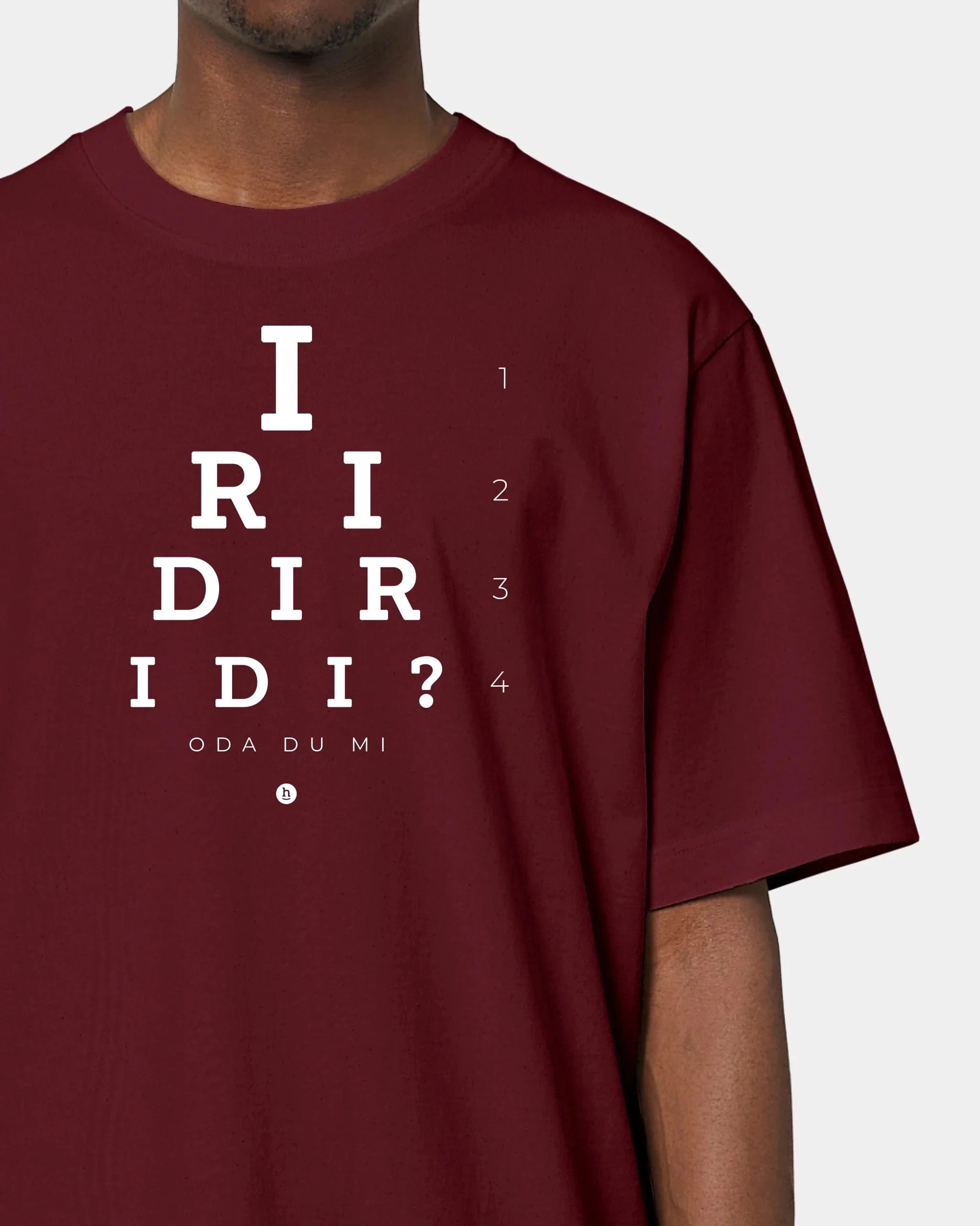 Schmidt Digitaldruck GmbH T-Shirt "Iridiridi" Oversized / Burgundy / XXS - aus nachhaltiger und fairer Produktion