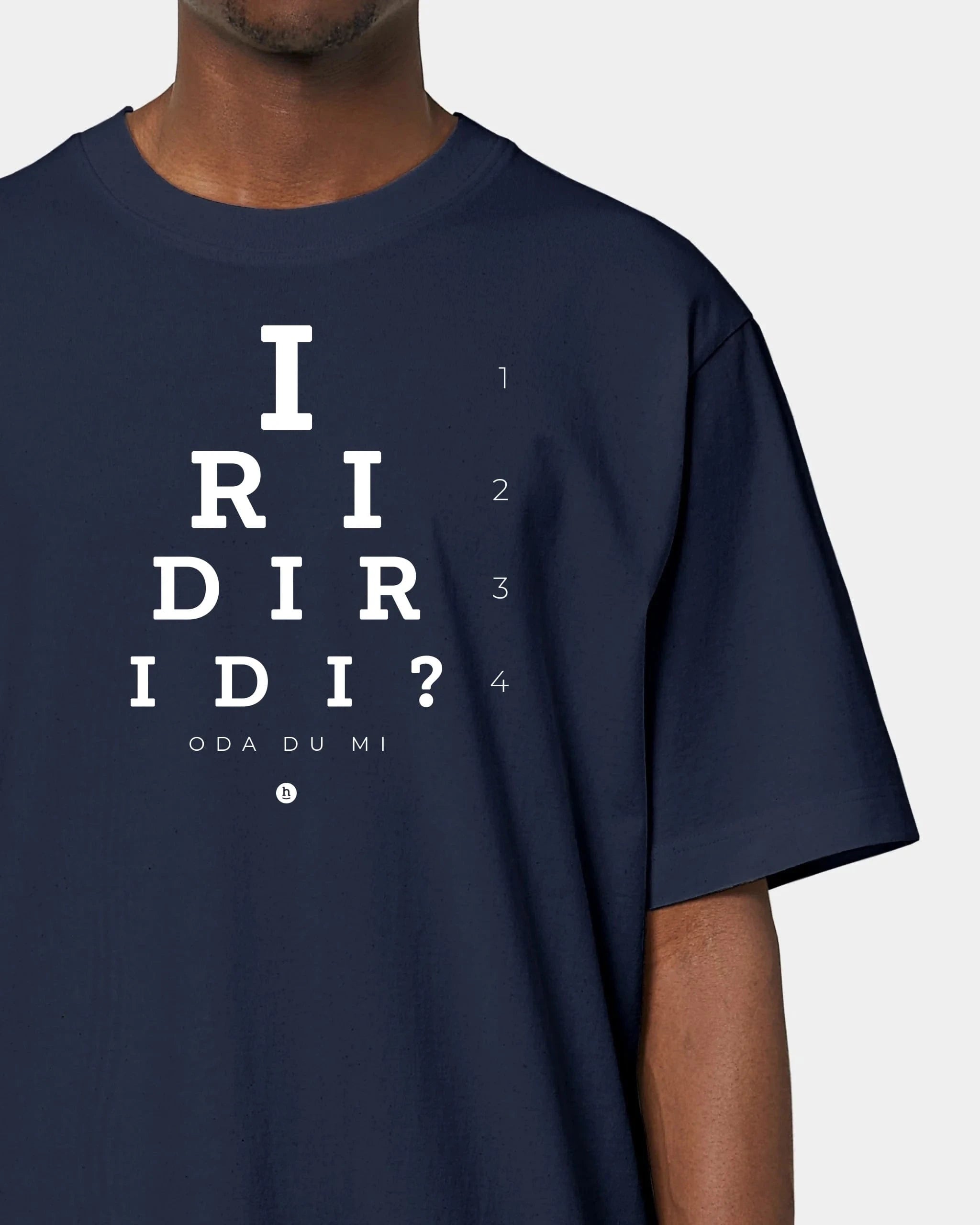 Schmidt Digitaldruck GmbH T-Shirt "Iridiridi" Oversized / French Navy / XXS - aus nachhaltiger und fairer Produktion