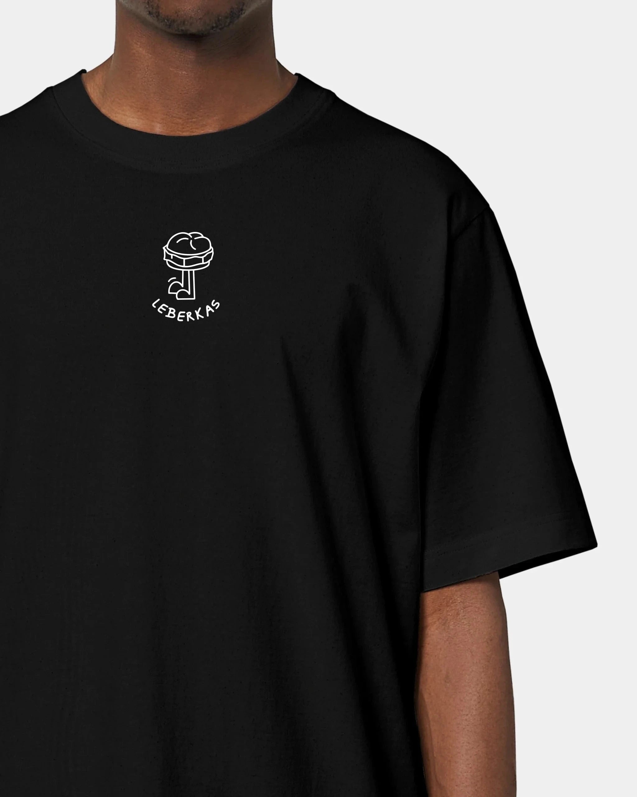 Schmidt Digitaldruck GmbH T-Shirt "Leberkas" Oversized / Schwarz / XXS - aus nachhaltiger und fairer Produktion