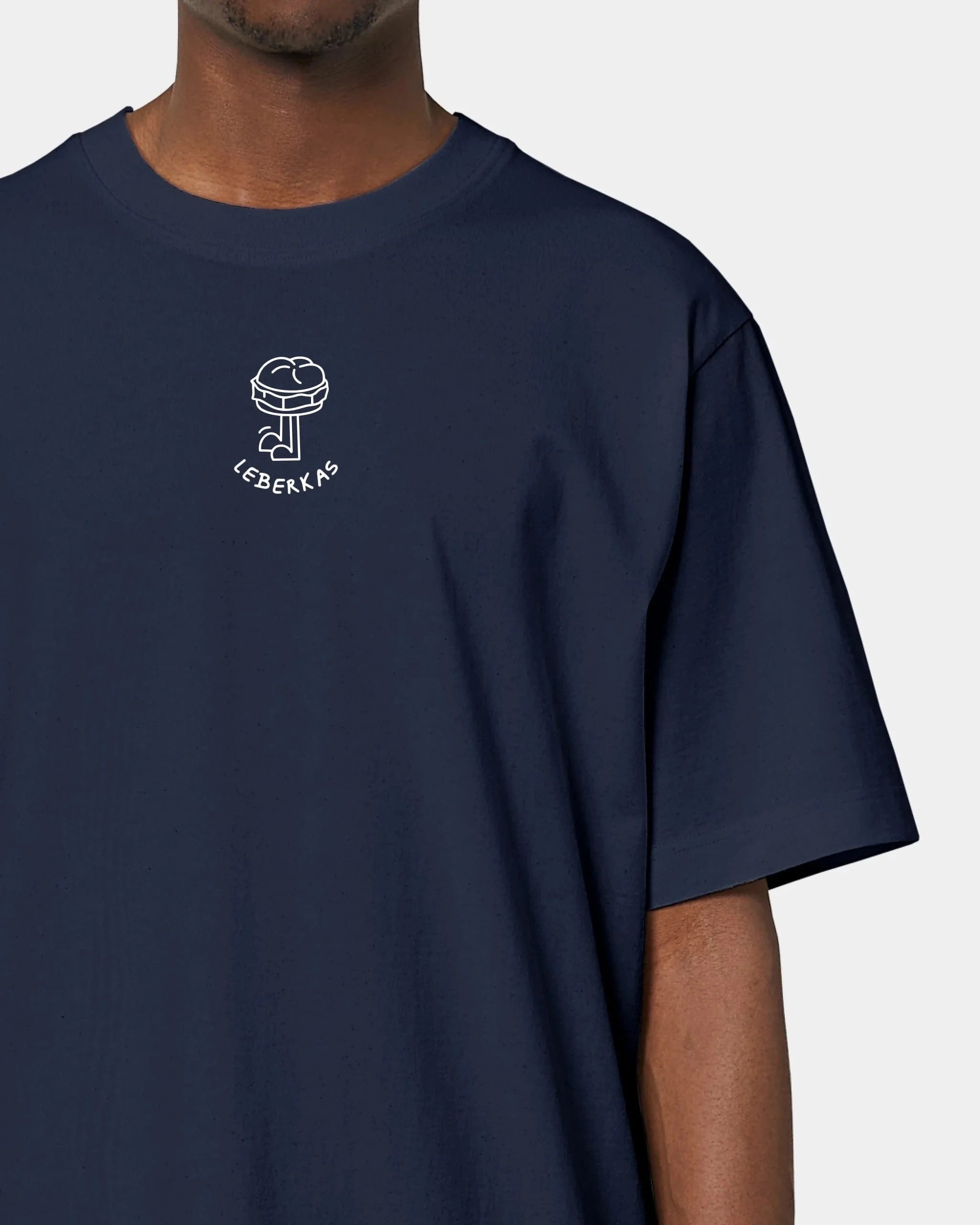 Schmidt Digitaldruck GmbH T-Shirt "Leberkas" Oversized / French Navy / XXS - aus nachhaltiger und fairer Produktion