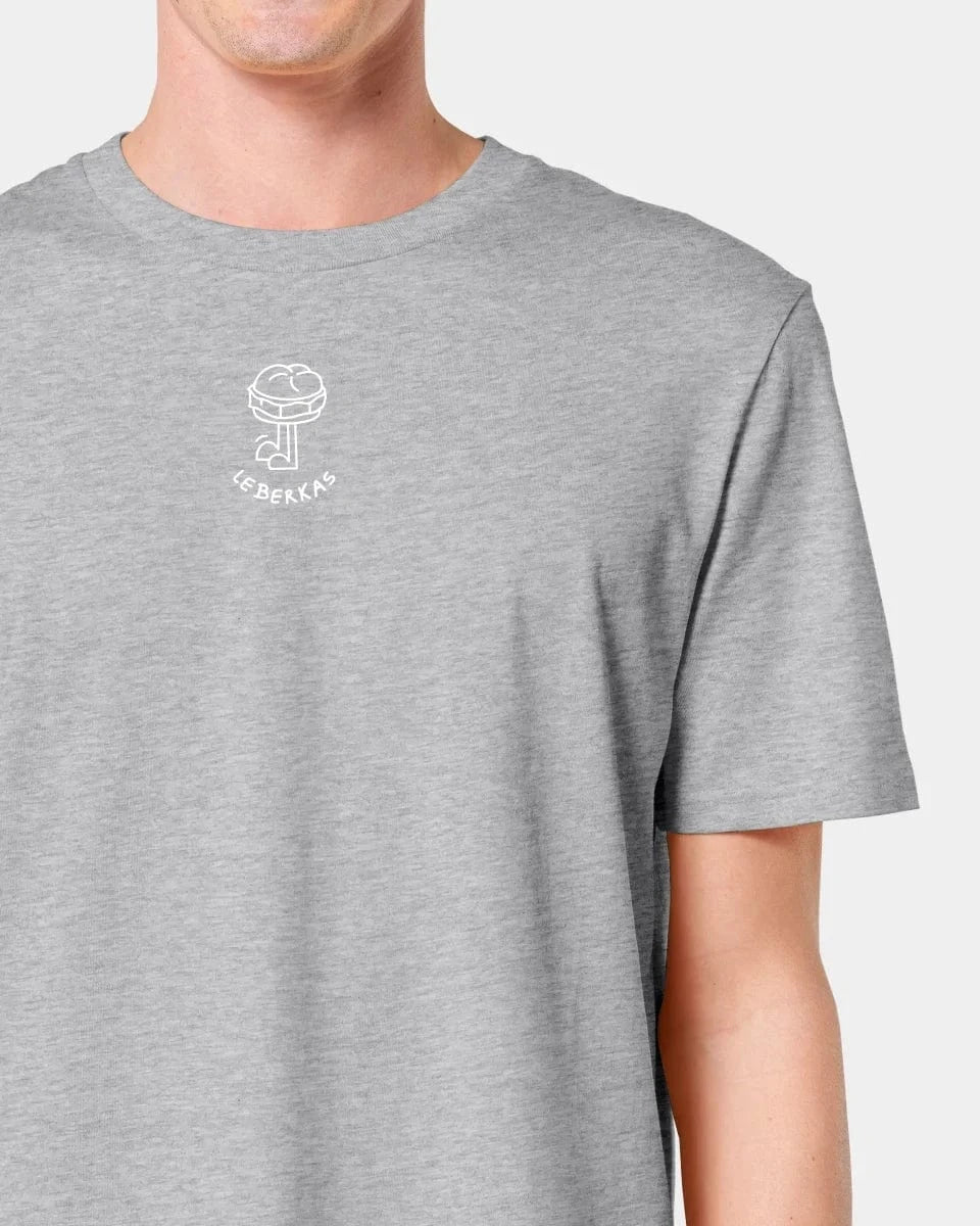 Schmidt Digitaldruck GmbH T-Shirt "Leberkas" Unisex / Heather Grey / XXS - aus nachhaltiger und fairer Produktion