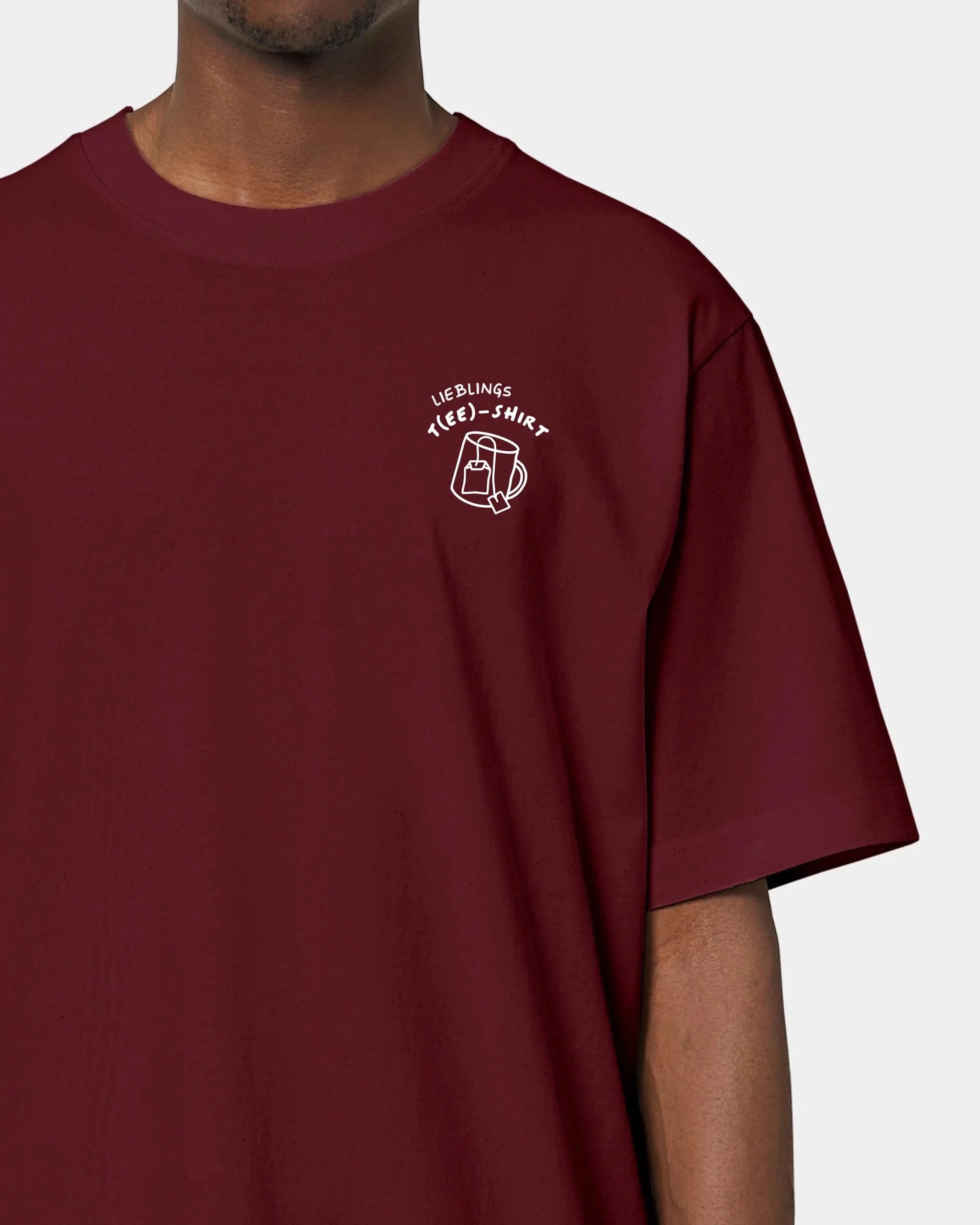 Schmidt Digitaldruck GmbH T-Shirt "lieblings T(EE)-Shirt" Oversized / Burgundy / XXS - aus nachhaltiger und fairer Produktion