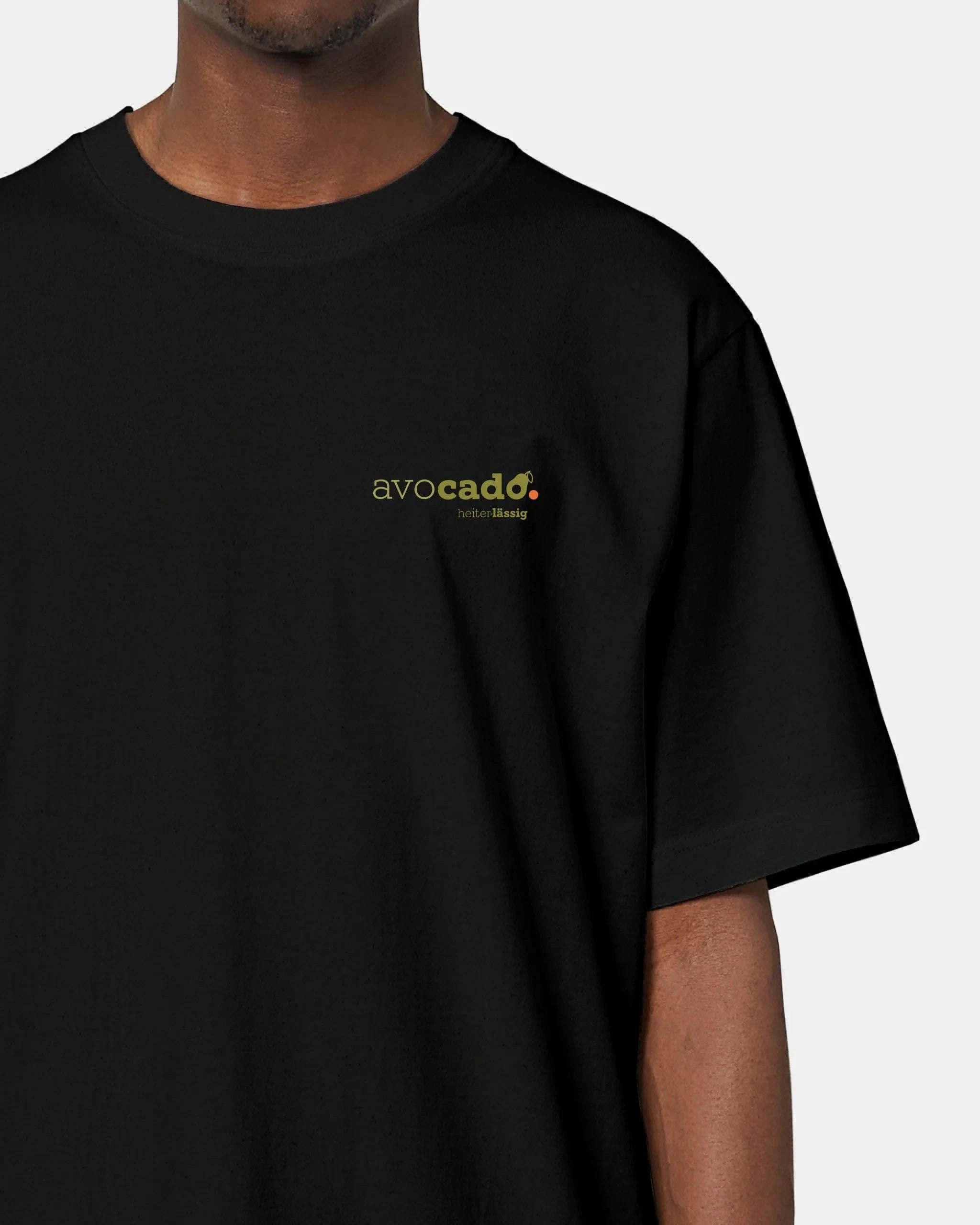 Schmidt Digitaldruck GmbH T-Shirt ORIGINAL "avocado" Oversized / Schwarz / XXS - aus nachhaltiger und fairer Produktion