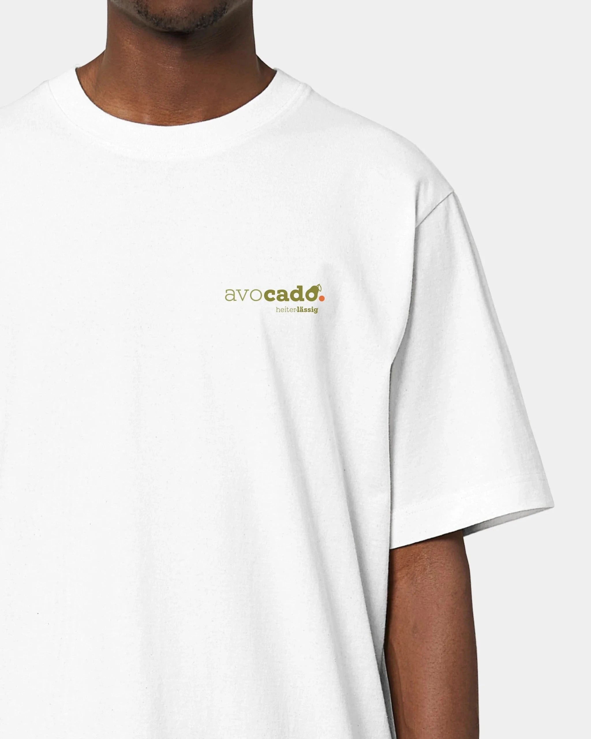 Schmidt Digitaldruck GmbH T-Shirt ORIGINAL "avocado" Oversized / Weiß / XXS - aus nachhaltiger und fairer Produktion