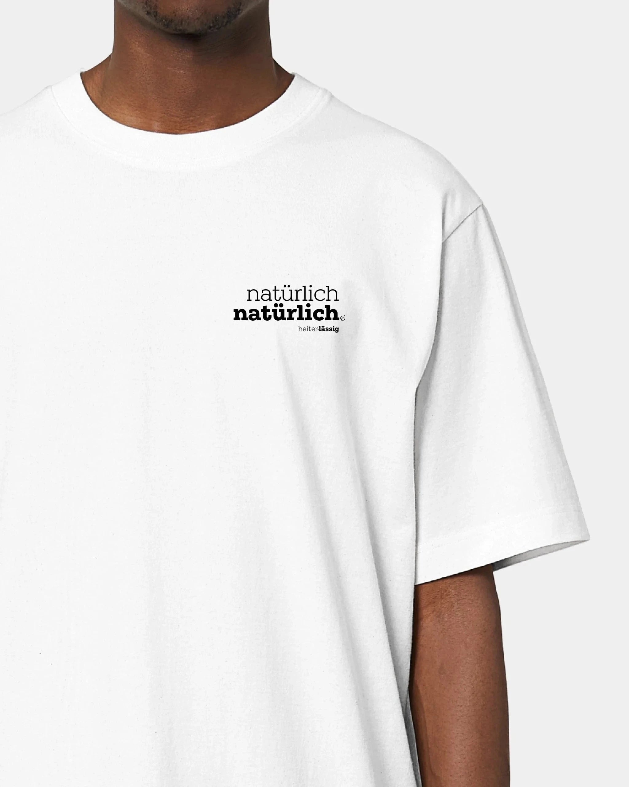 Schmidt Digitaldruck GmbH T-Shirt ORIGINAL "natürlich, natürlich" Oversized / Weiß / XXS - aus nachhaltiger und fairer Produktion