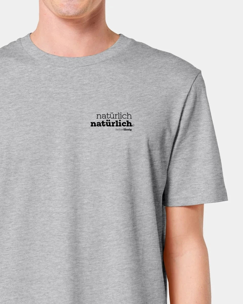 Schmidt Digitaldruck GmbH T-Shirt ORIGINAL "natürlich, natürlich" Unisex / Heather Grey / XXS - aus nachhaltiger und fairer Produktion
