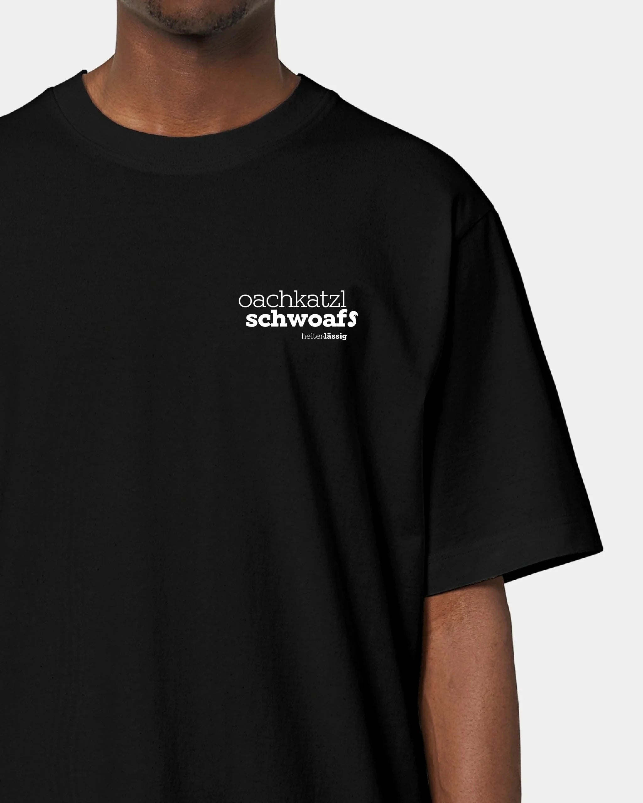 Schmidt Digitaldruck GmbH T-Shirt ORIGINAL "oachkatzlschwoaf" Oversized / Schwarz / XXS - aus nachhaltiger und fairer Produktion