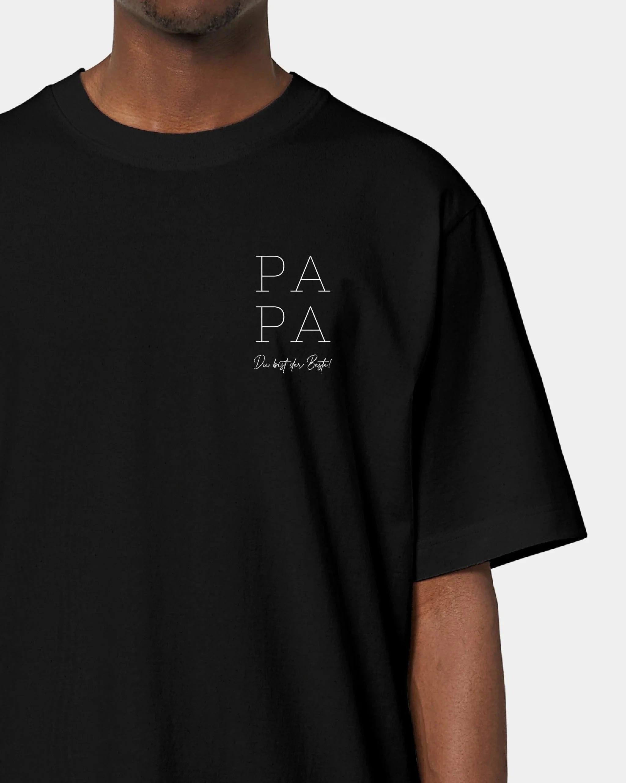 Schmidt Digitaldruck GmbH T-Shirt "Papa" Oversized / Schwarz / XXS - aus nachhaltiger und fairer Produktion
