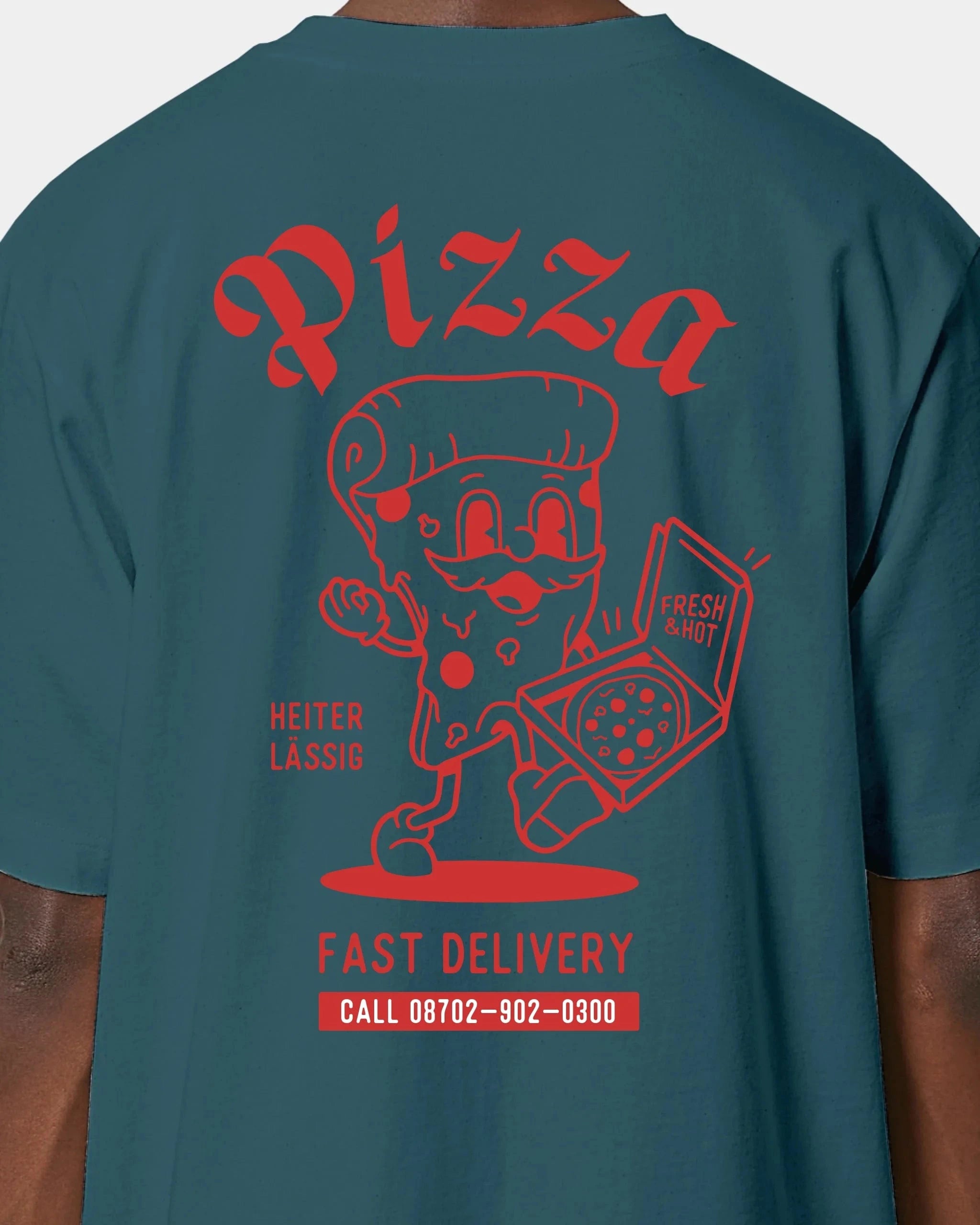 Schmidt Digitaldruck GmbH T-Shirt "Pizza" Oversized / Stargazer / XXS - aus nachhaltiger und fairer Produktion