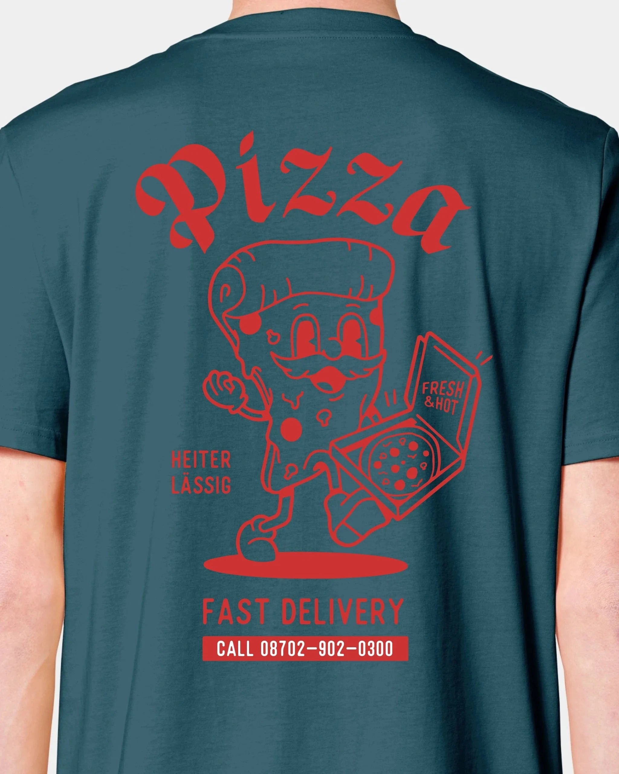 Schmidt Digitaldruck GmbH T-Shirt "Pizza" Unisex / Stargazer / XXS - aus nachhaltiger und fairer Produktion