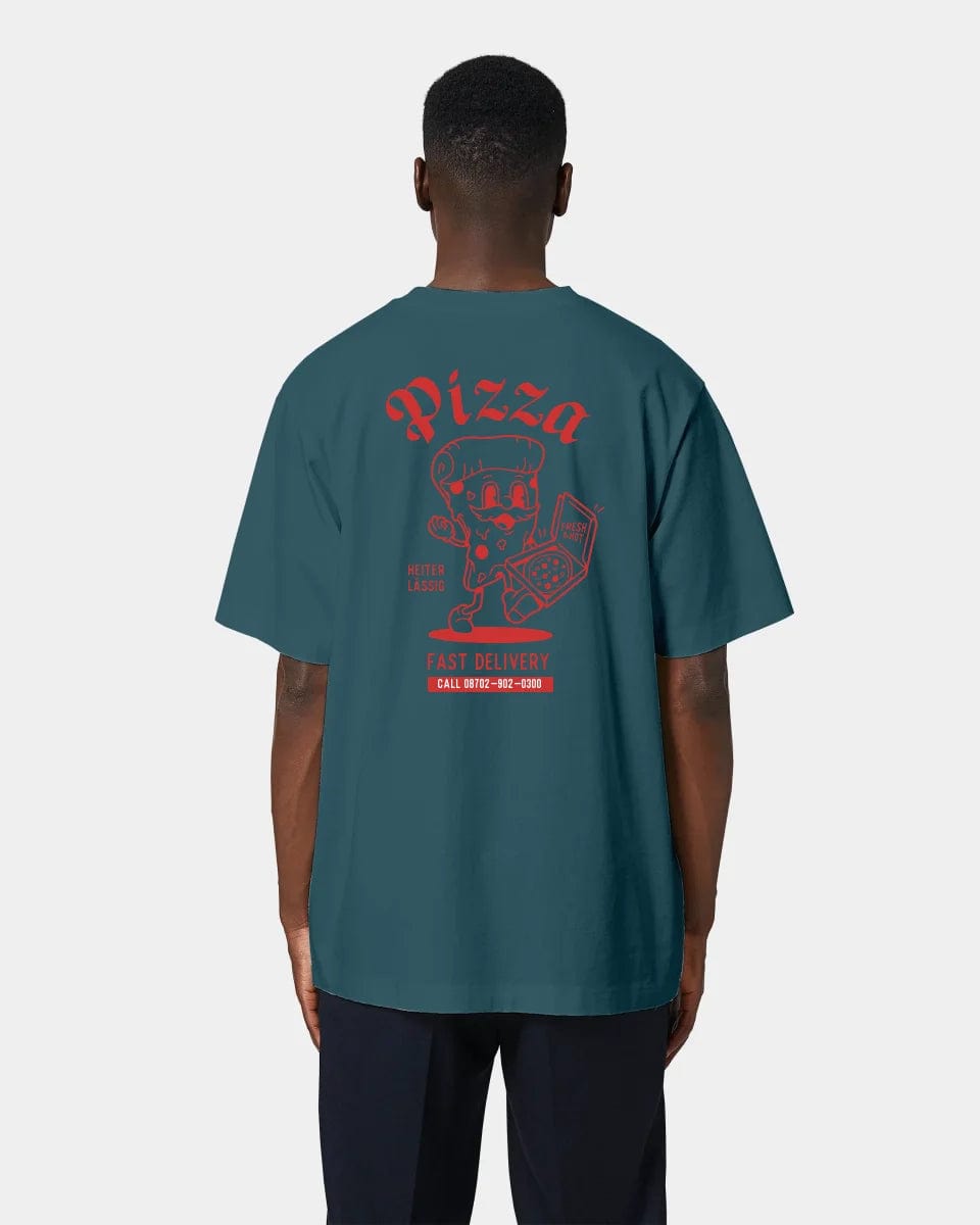 HEITER & LÄSSIG T-Shirt "Pizza" Oversized / Stargazer / XXS - aus nachhaltiger und fairer Produktion