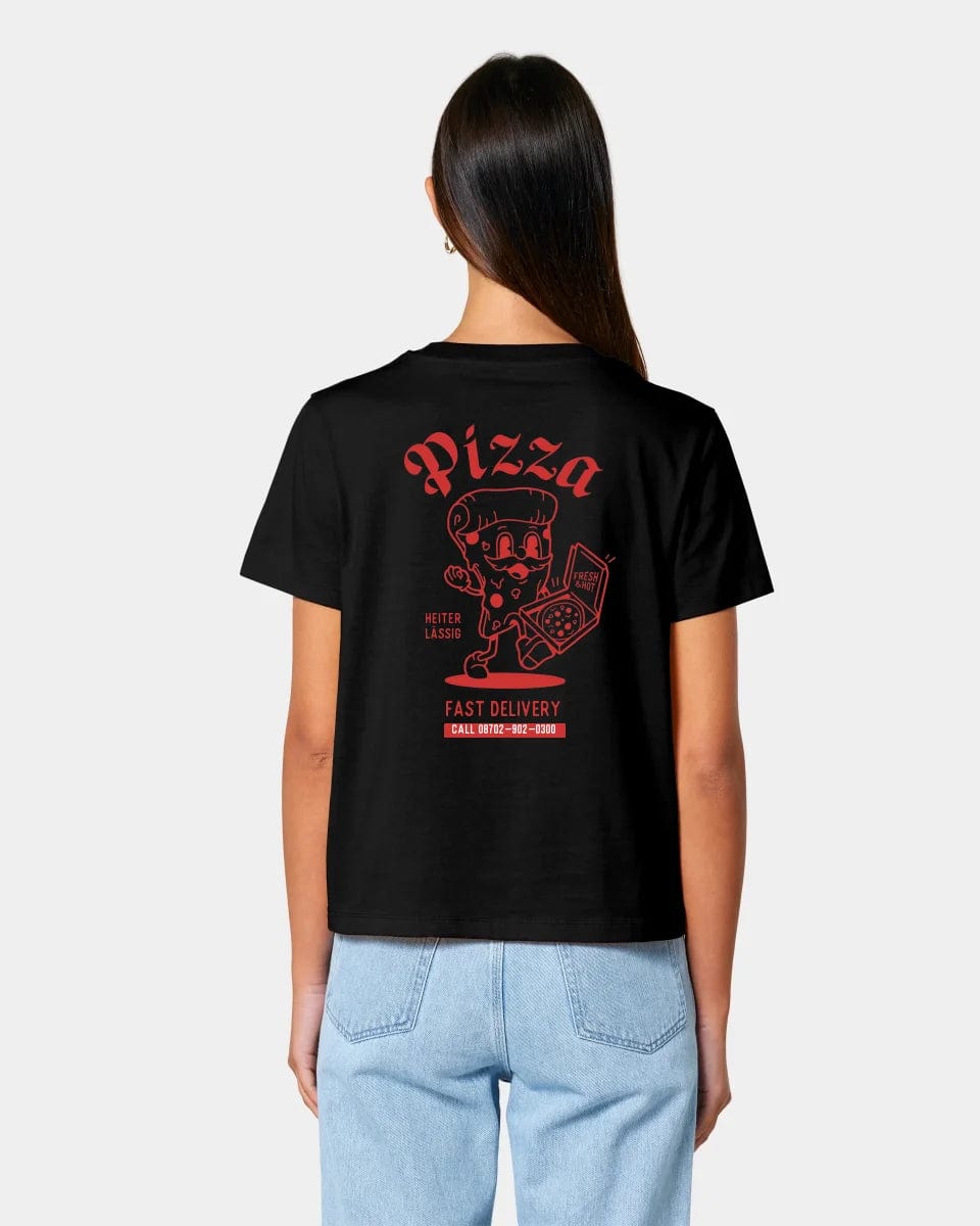 HEITER & LÄSSIG T-Shirt "Pizza" Damen / Schwarz / XS - aus nachhaltiger und fairer Produktion