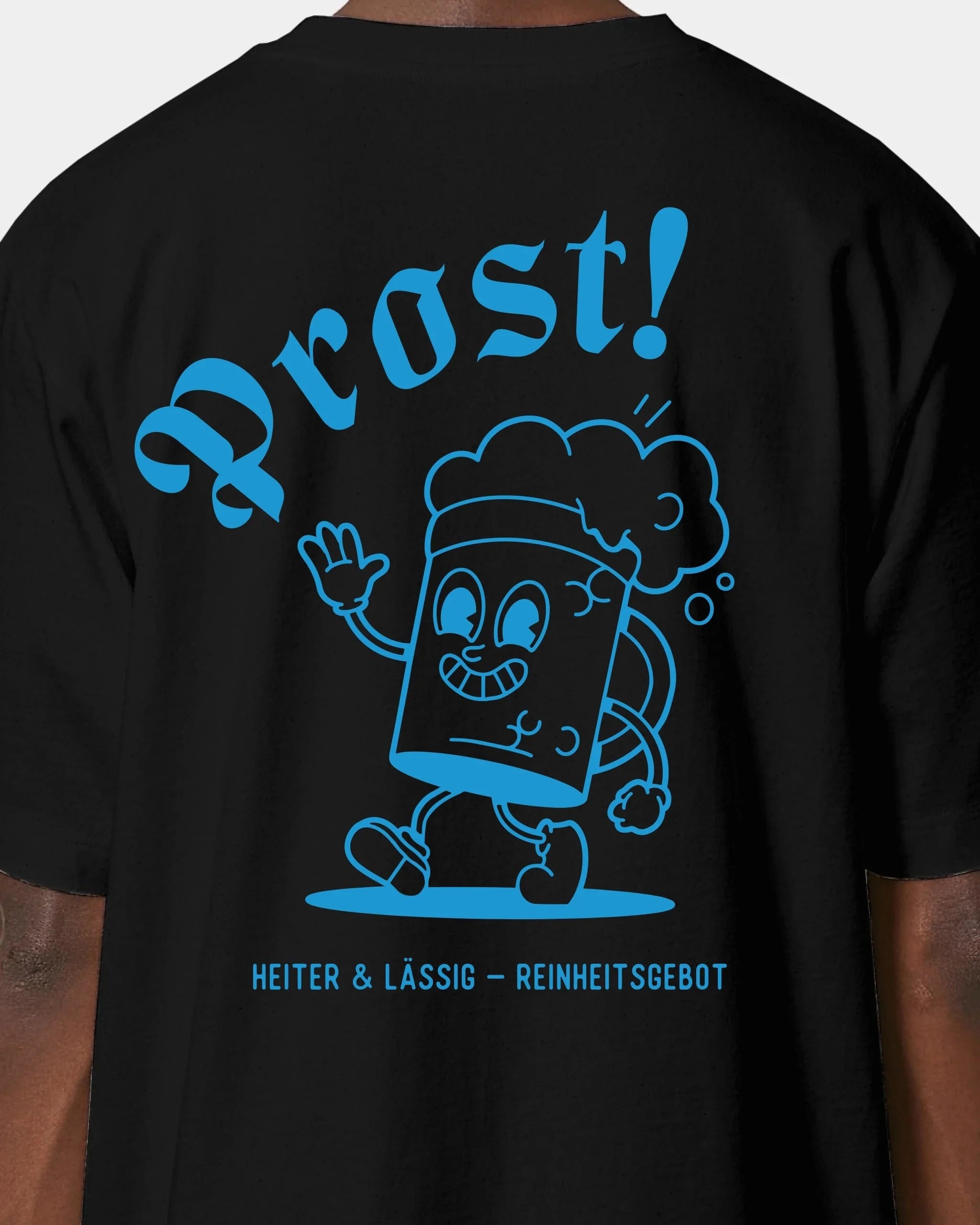 Schmidt Digitaldruck GmbH T-Shirt "Prost" Oversized / Schwarz / XXS - aus nachhaltiger und fairer Produktion