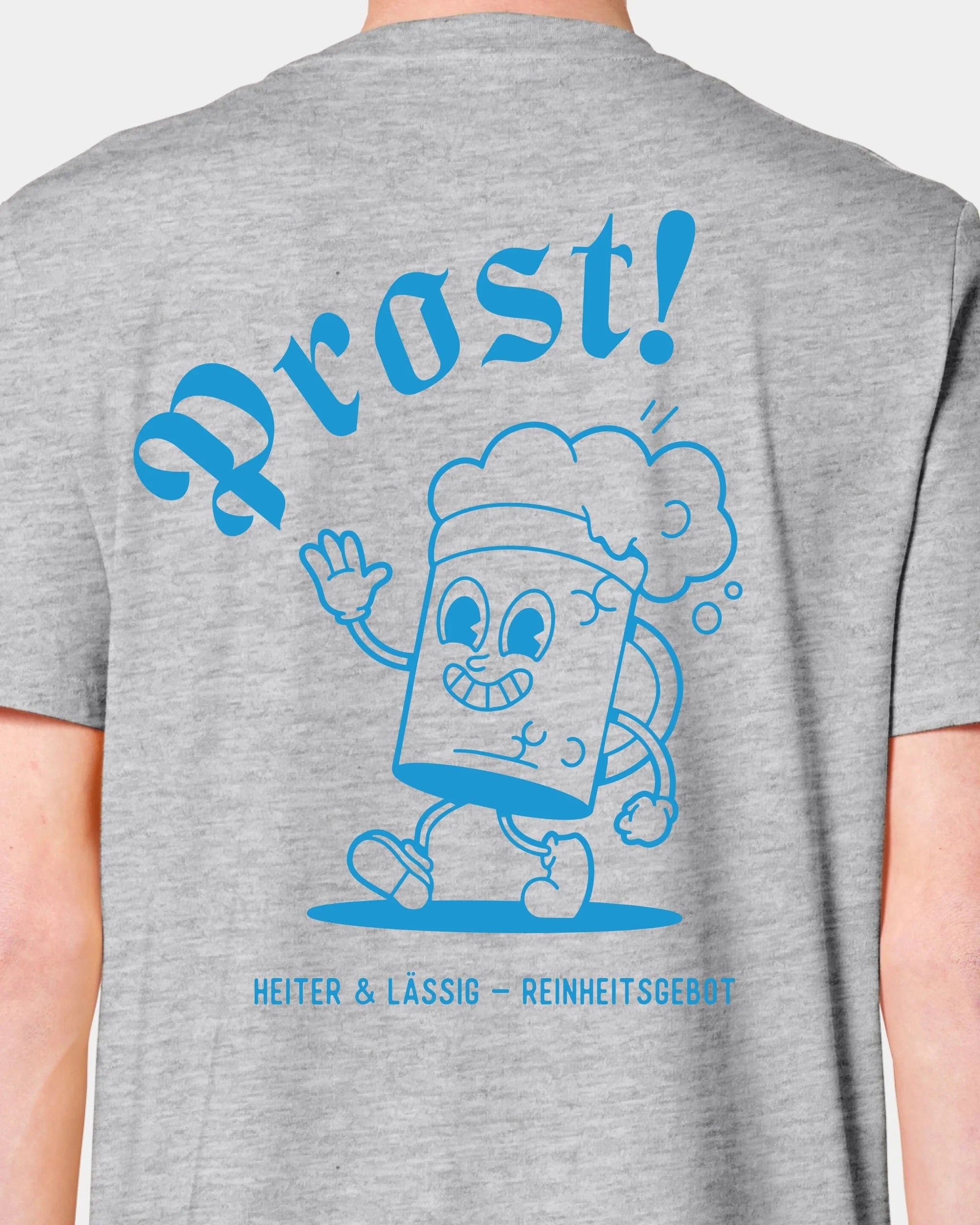 Schmidt Digitaldruck GmbH T-Shirt "Prost" Unisex / Heather Grey / XXS - aus nachhaltiger und fairer Produktion