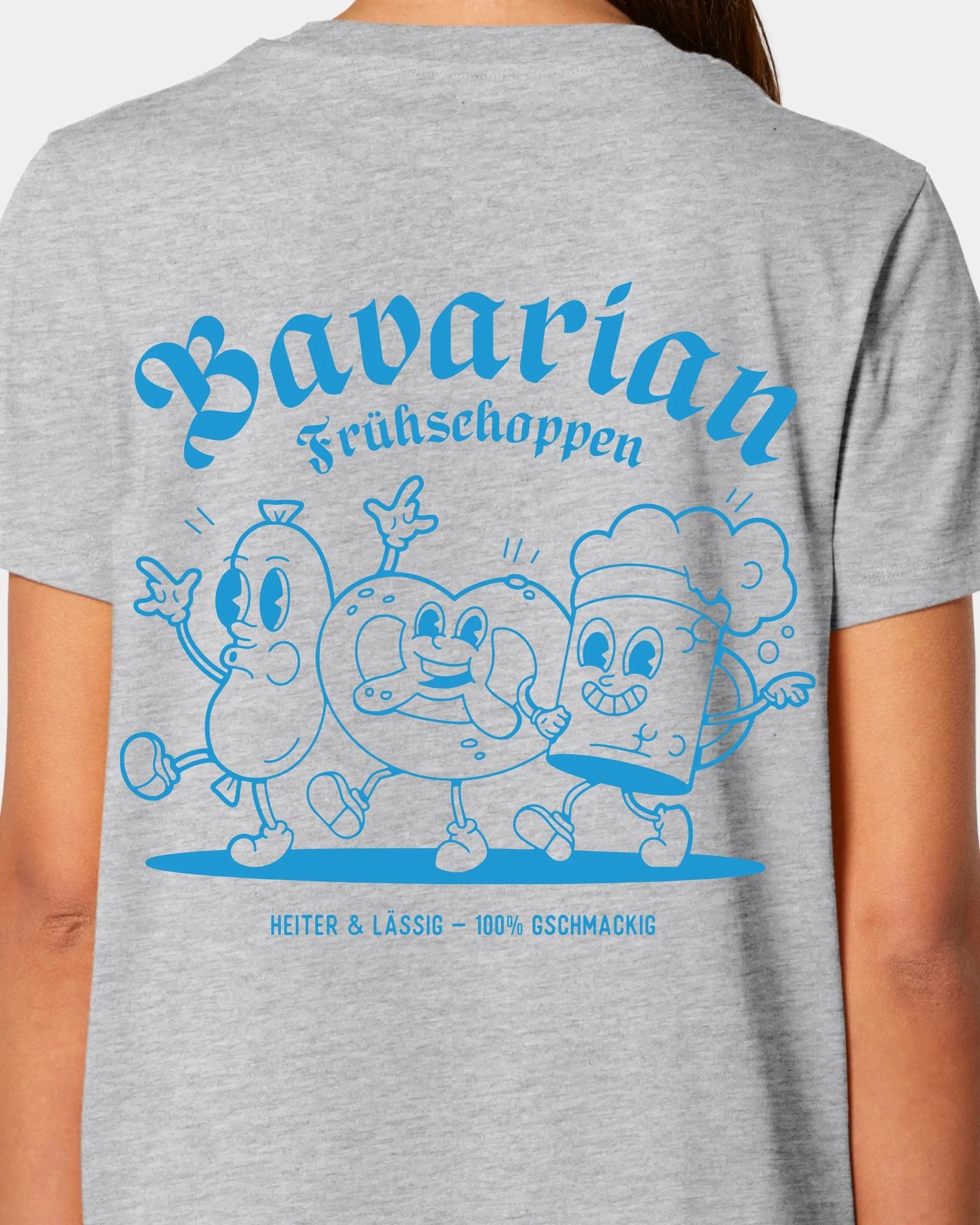 Schmidt Digitaldruck GmbH T-Shirt "Prost" Damen / Heather Grey / XS - aus nachhaltiger und fairer Produktion