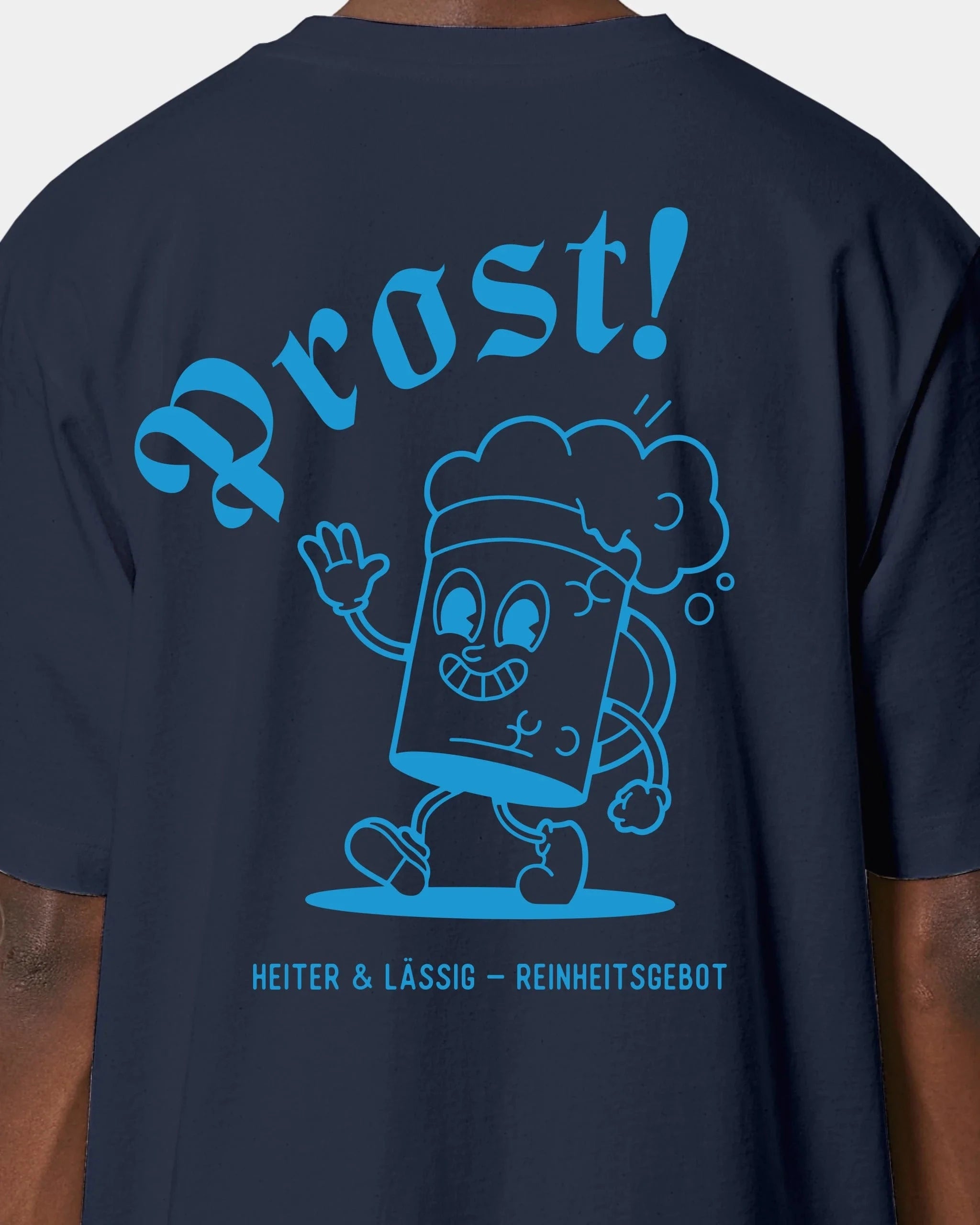 Schmidt Digitaldruck GmbH T-Shirt "Prost" Oversized / French Navy / XXS - aus nachhaltiger und fairer Produktion
