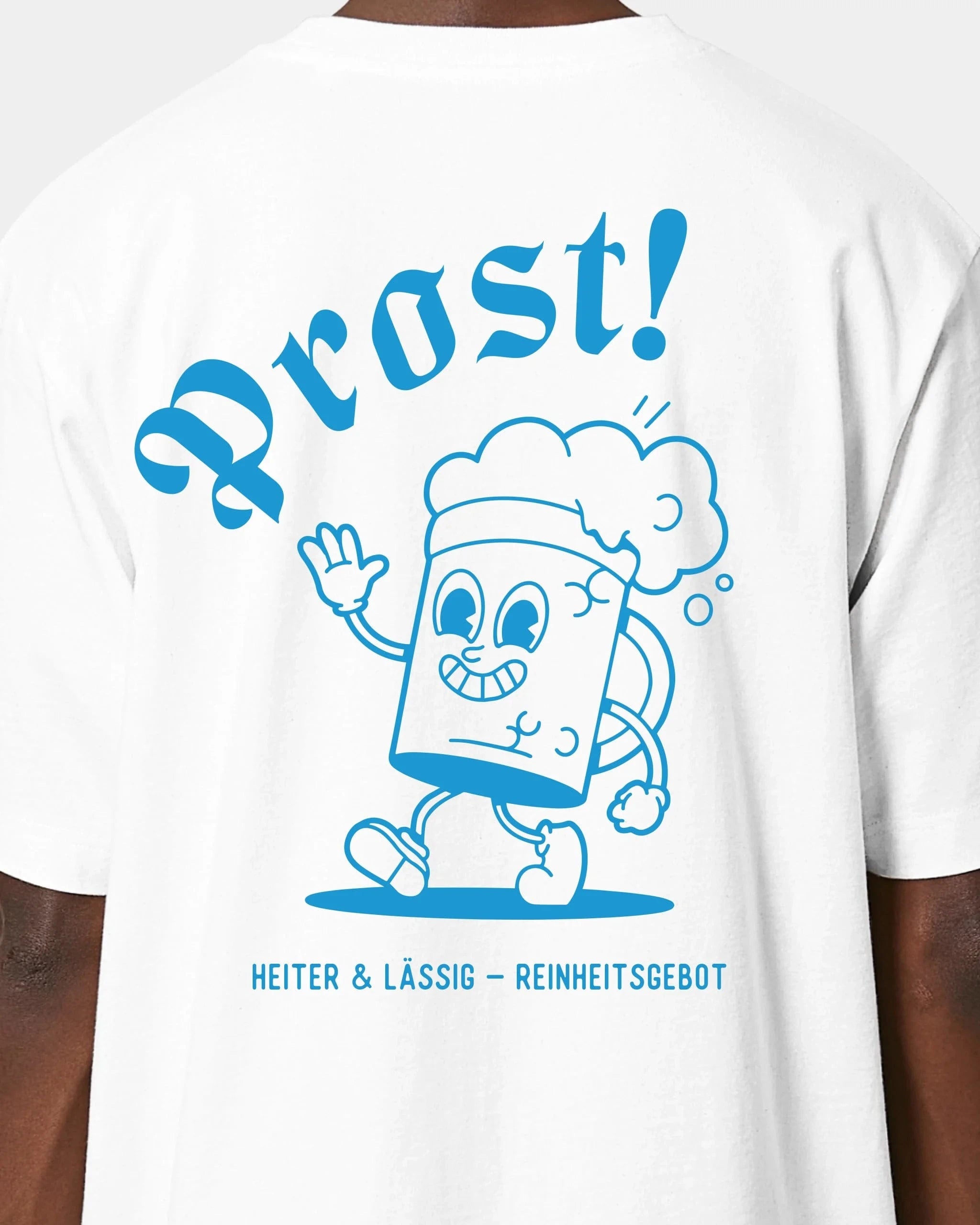 Schmidt Digitaldruck GmbH T-Shirt "Prost" Oversized / Weiß / XXS - aus nachhaltiger und fairer Produktion