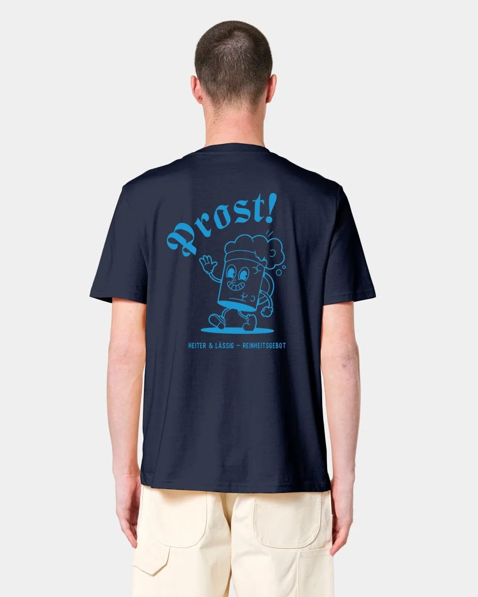 HEITER & LÄSSIG T-Shirt "Prost" Unisex / French Navy / XXS - aus nachhaltiger und fairer Produktion