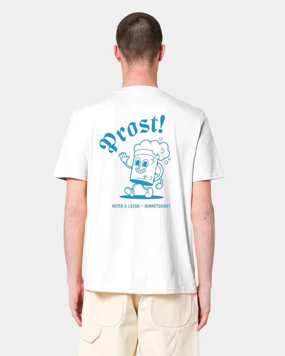 HEITER & LÄSSIG T-Shirt "Prost" Unisex / Weiß / XXS - aus nachhaltiger und fairer Produktion