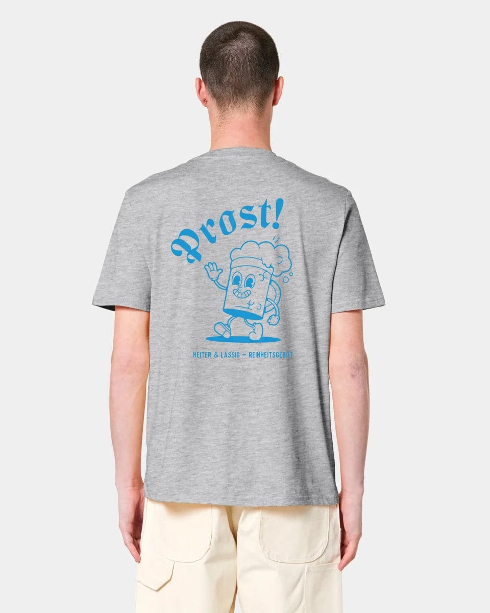 HEITER & LÄSSIG T-Shirt "Prost" Unisex / Heather Grey / XXS - aus nachhaltiger und fairer Produktion