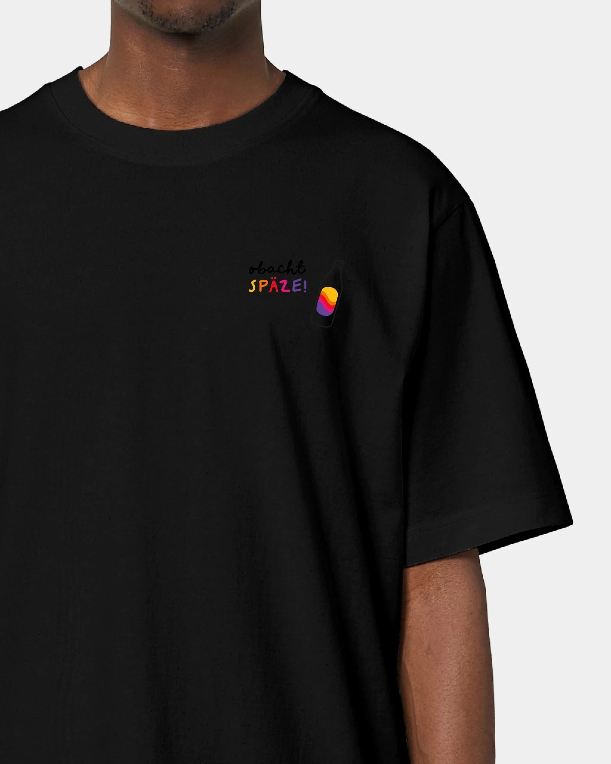 Schmidt Digitaldruck GmbH T-Shirt "Späze" Oversized / Schwarz / XXS - aus nachhaltiger und fairer Produktion