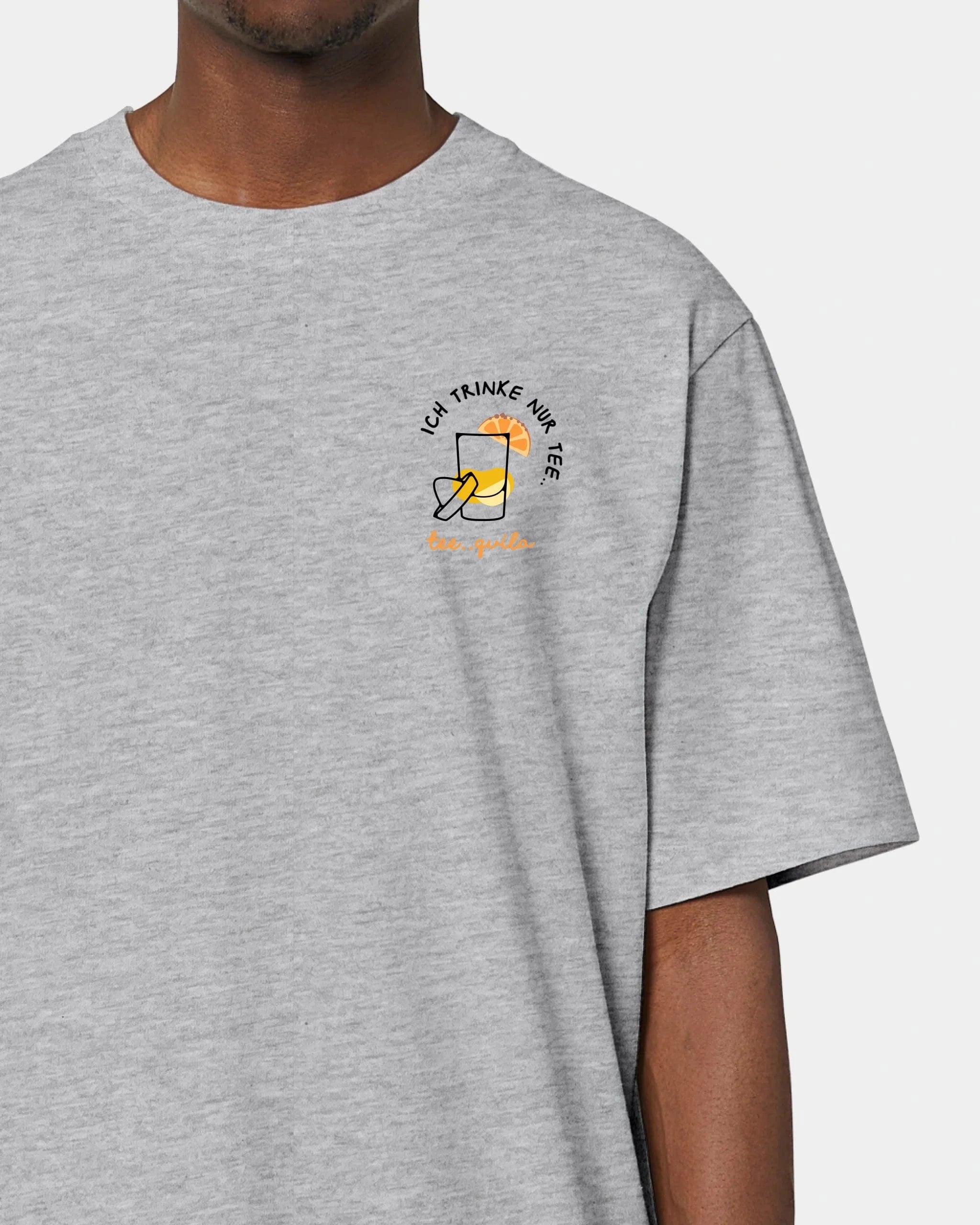 Schmidt Digitaldruck GmbH T-Shirt "Tequila" Oversized / Heather Grey / XXS - aus nachhaltiger und fairer Produktion