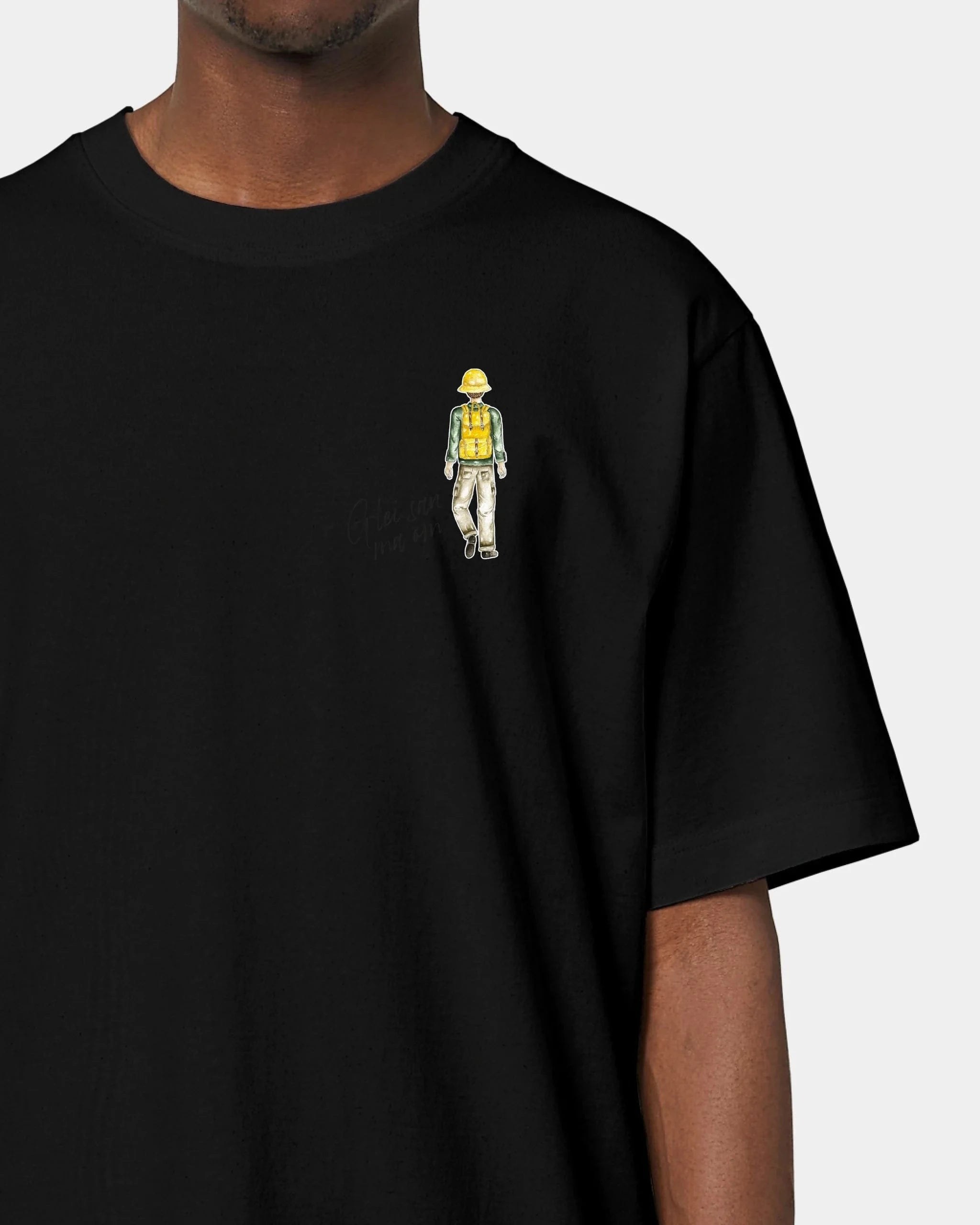 Schmidt Digitaldruck GmbH T-Shirt "Wanderer" Oversized / Schwarz / XXS - aus nachhaltiger und fairer Produktion