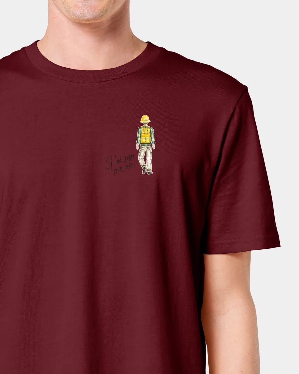 HEITER & LÄSSIG T-Shirt "Wanderer" Unisex / Burgundy / M - aus nachhaltiger und fairer Produktion