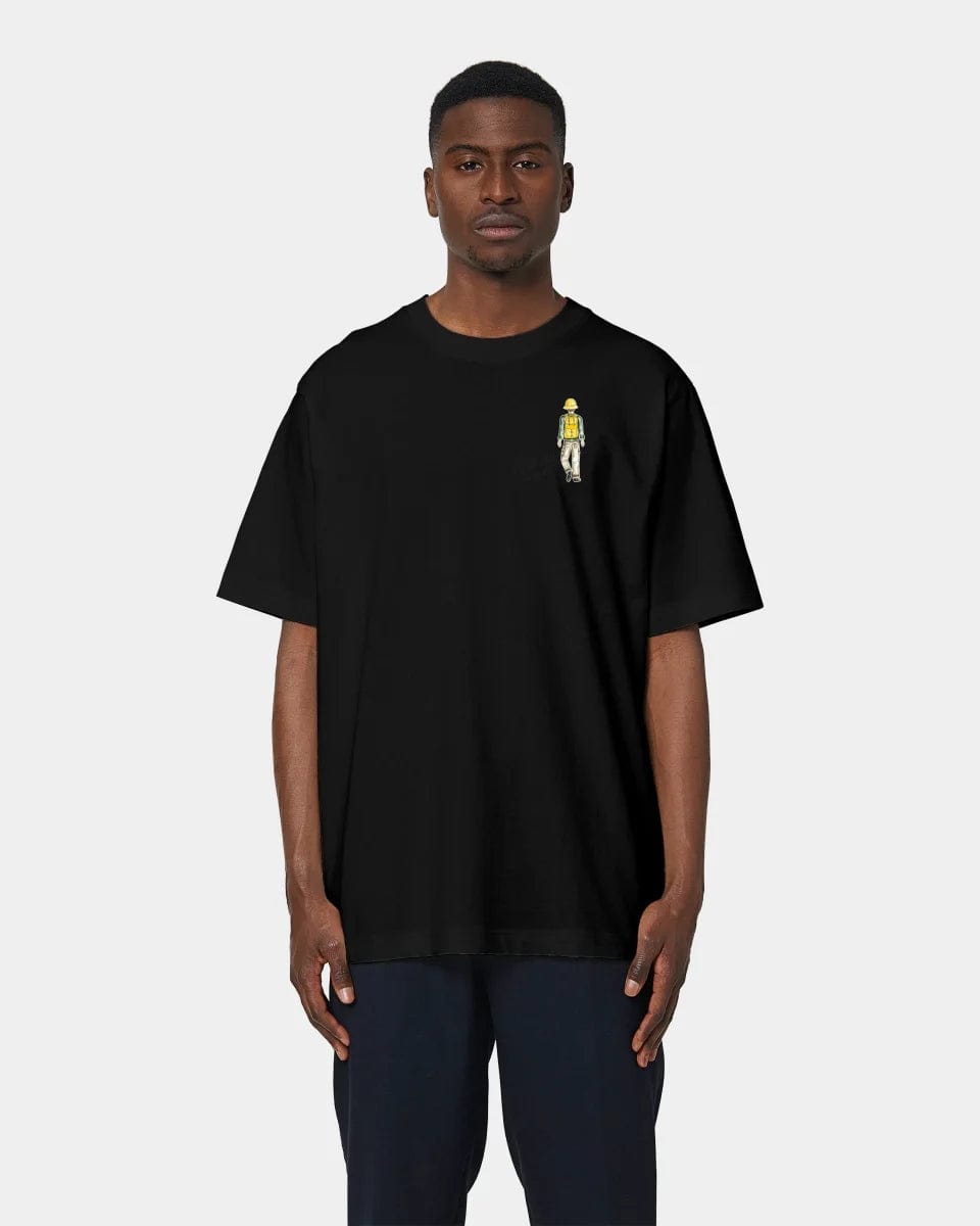 HEITER & LÄSSIG T-Shirt "Wanderer" Oversized / Schwarz / XXS - aus nachhaltiger und fairer Produktion