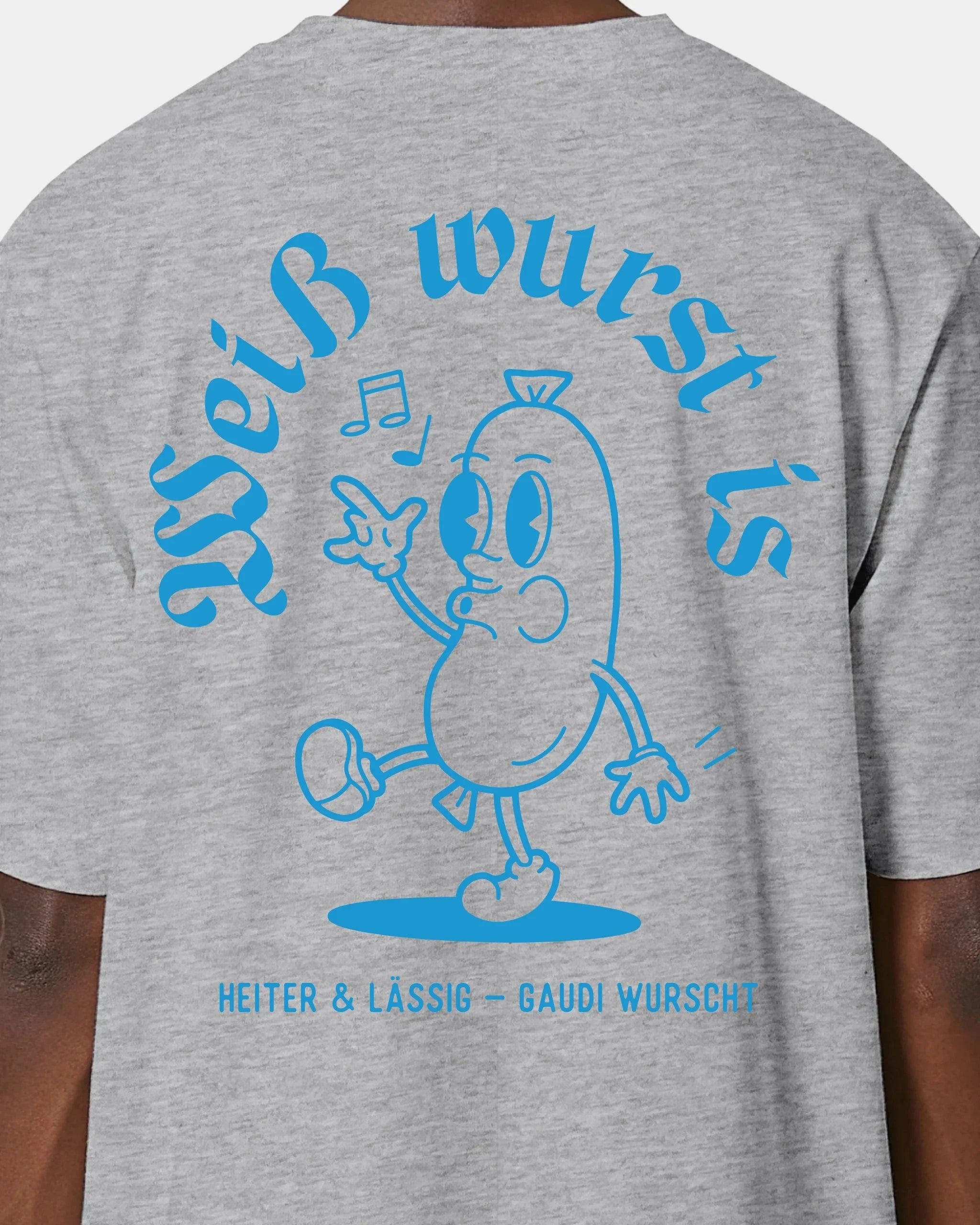 Schmidt Digitaldruck GmbH T-Shirt "Weißwurst" Oversized / Heather Grey / XXS - aus nachhaltiger und fairer Produktion
